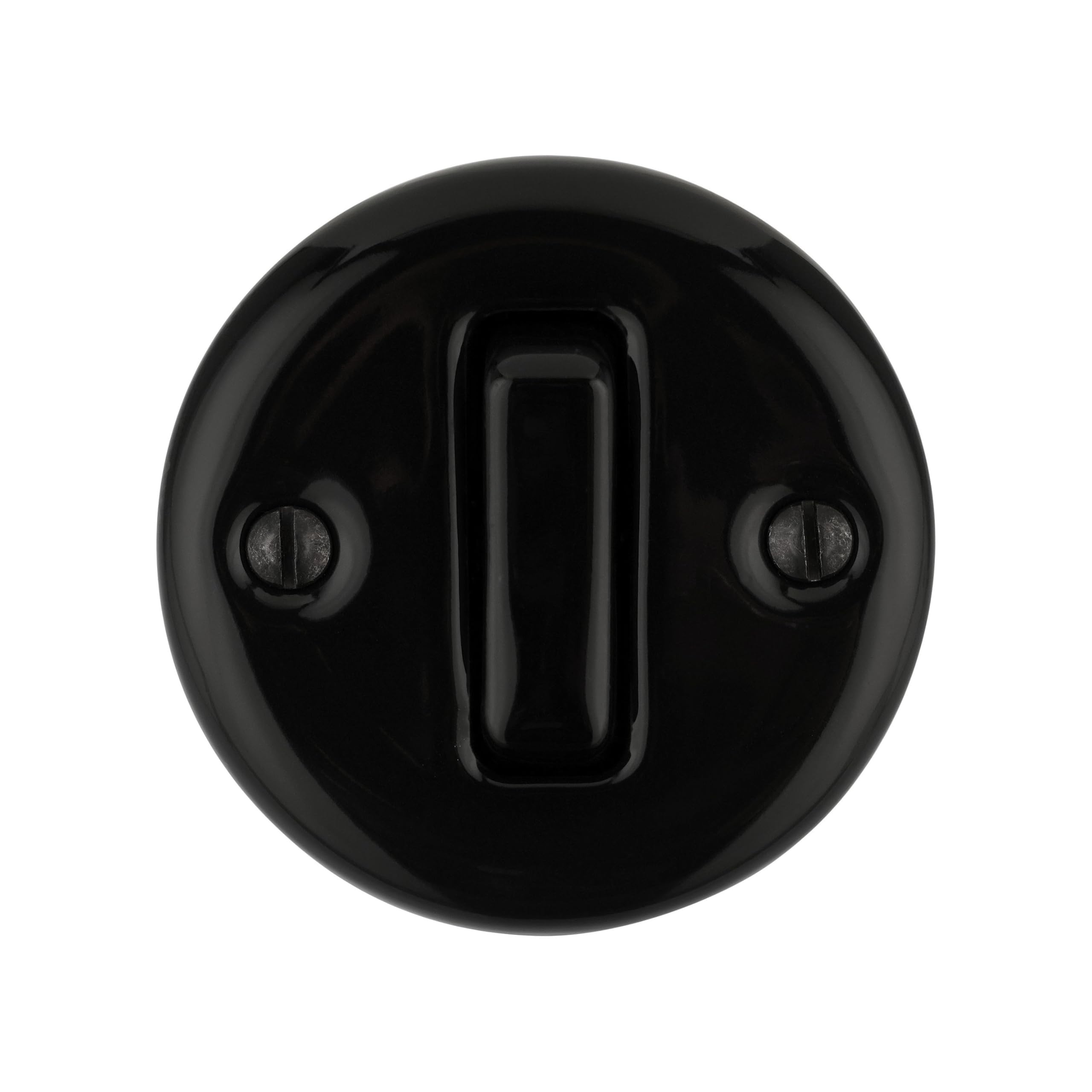 Interrupteur à bascule rétro en porcelaine - Tout-en-un - Série QR1 - Noir