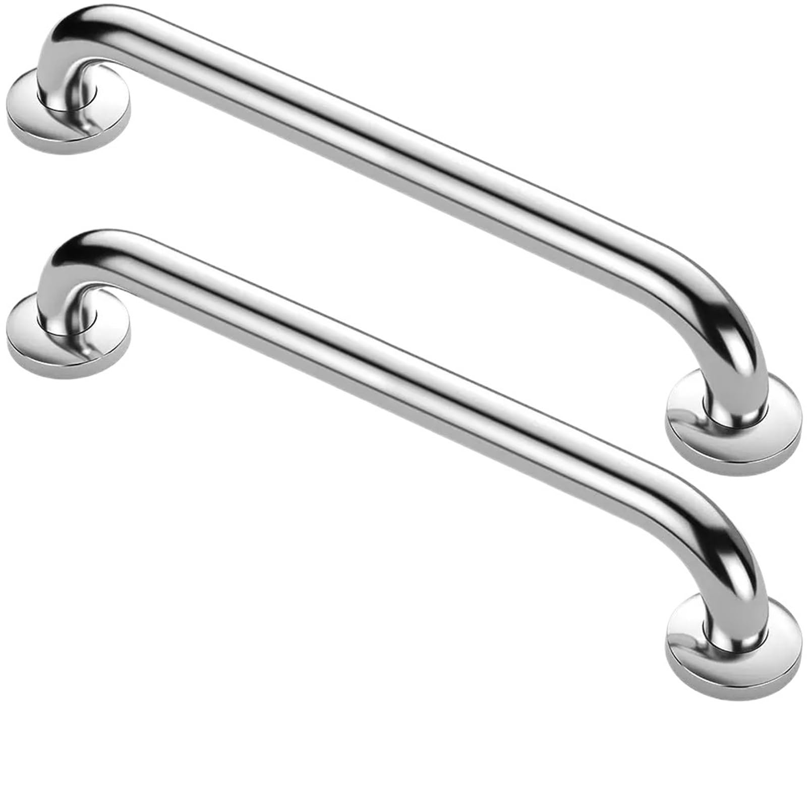 Barras de Apoyo para baños 2 pasamanos de Ducha de 24 Pulgadas, Antideslizantes, de Metal, para bañera, baño, Escalera, Inodoro, manijas de Ducha de Metal.