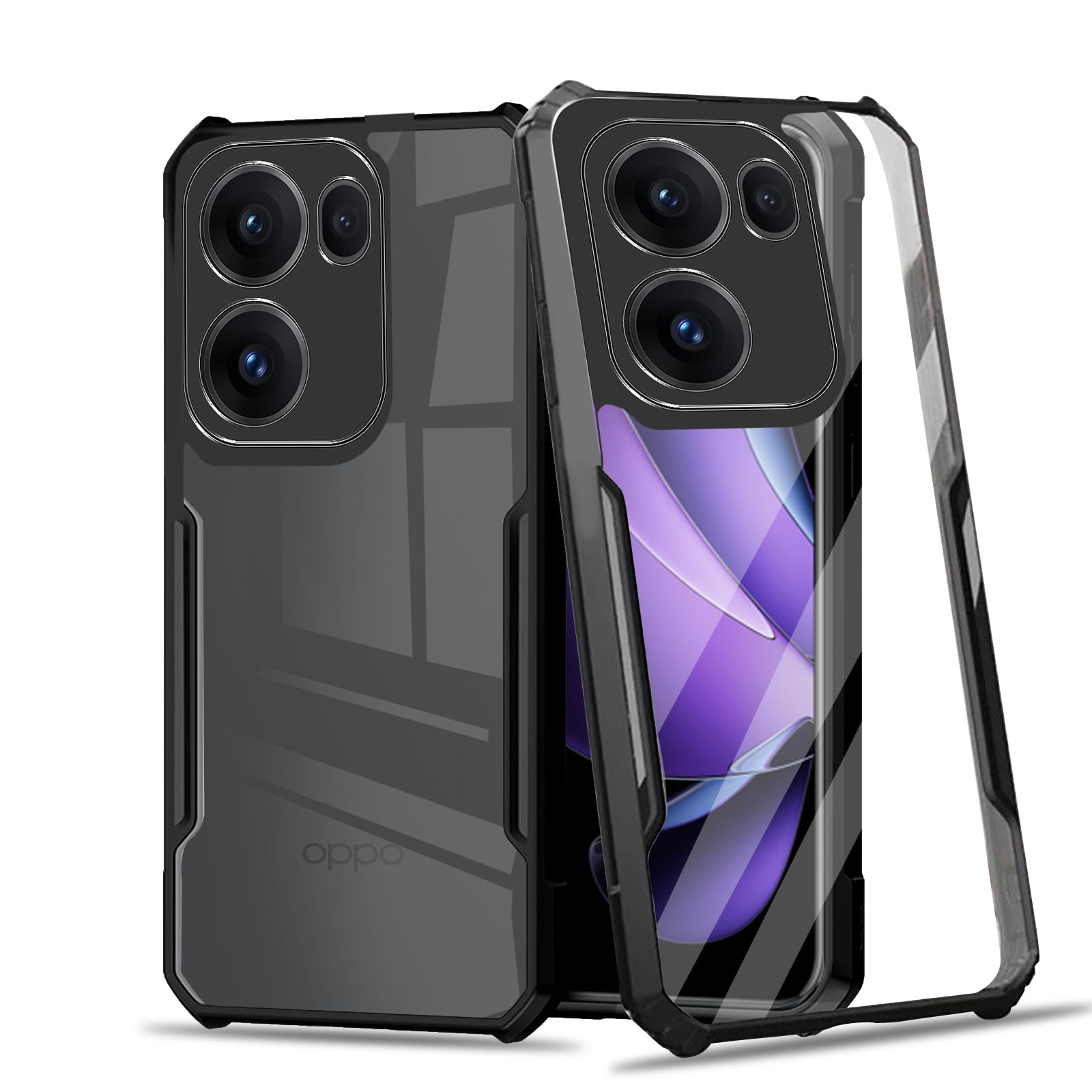 MEMELOKA Cover per Xiaomi Redmi Note 14 4G con Vetro Temperato, Rigida PC Back e TPU Bumper Antiurto Custodia Protettiva[Slidable Fotocamera Proteggi][Slot per Schede][Supporto Girevole], Nero