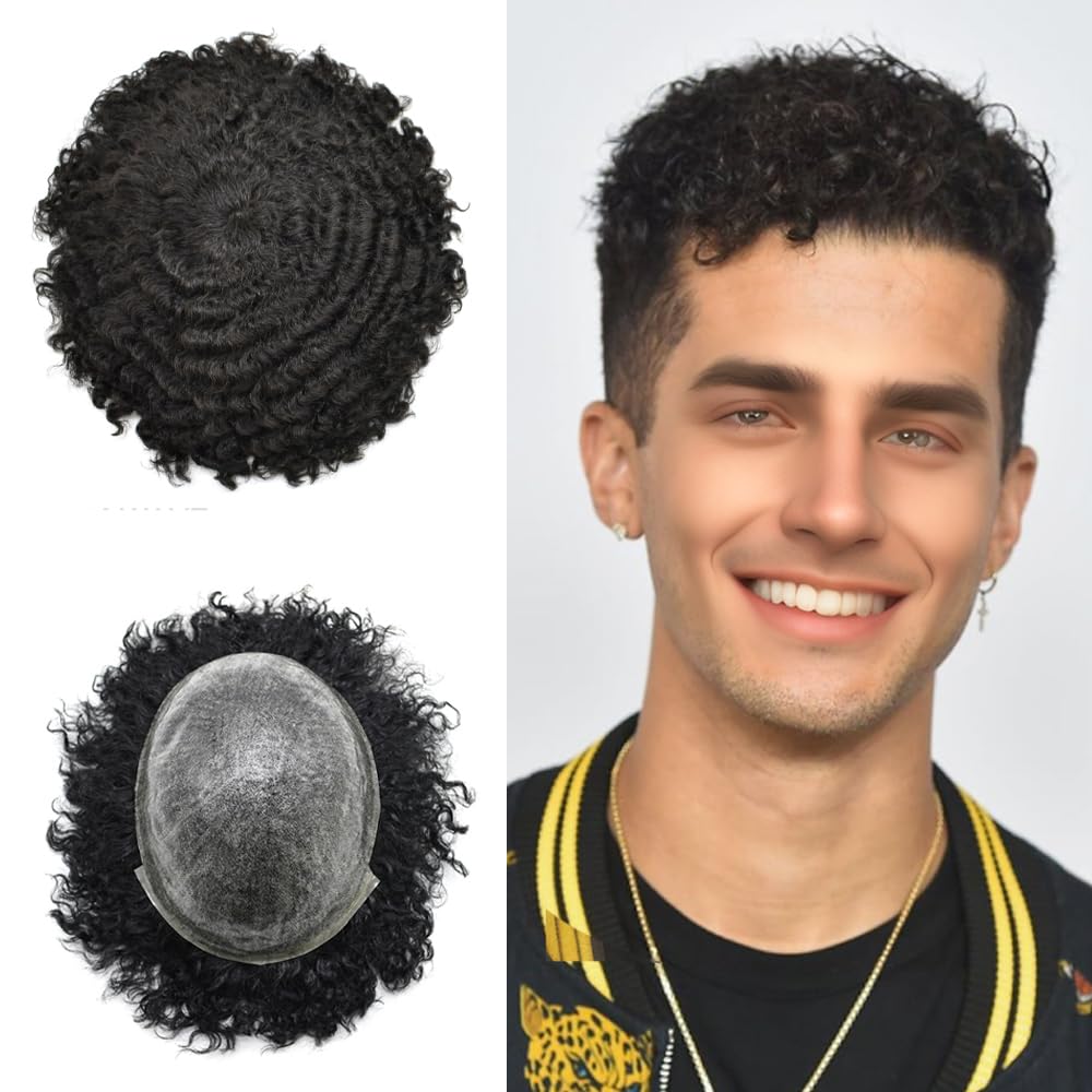 Afro Curl Toupee For Black Men All Poly Mens Toupee Desertcart UAE