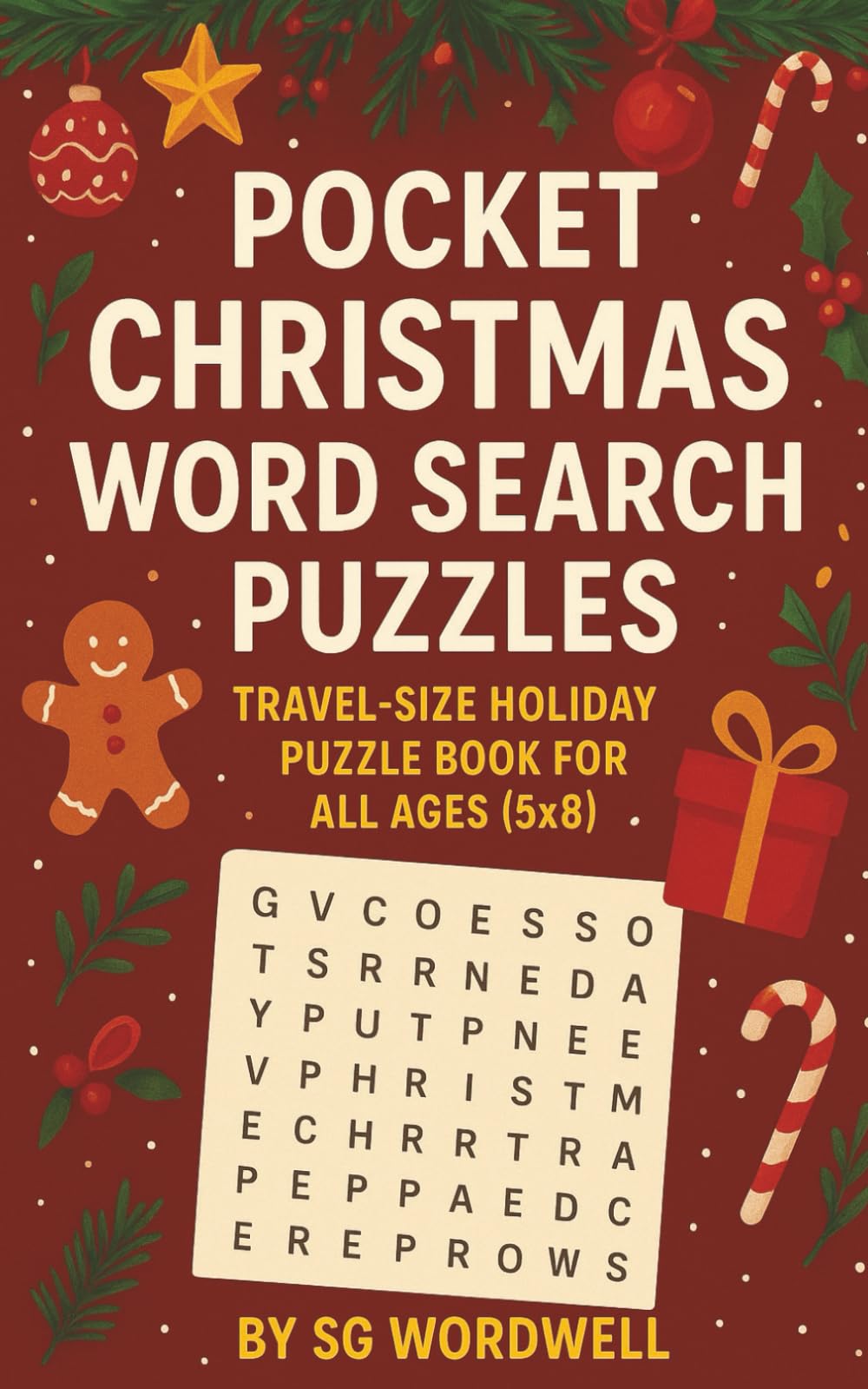 Pocket Christmas Word Search Puzzles: Travel-Size Holiday Puzzle Book For All Ages (5x8)