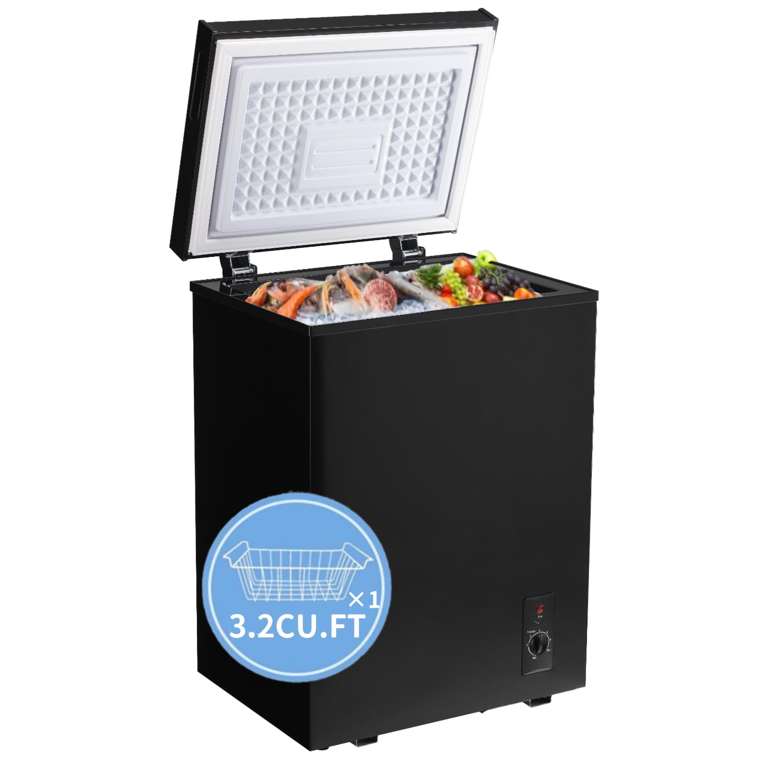 Amazon.com: Fox Shack Chest Freezer 3.2 Cu.Ft Deep Freezer with