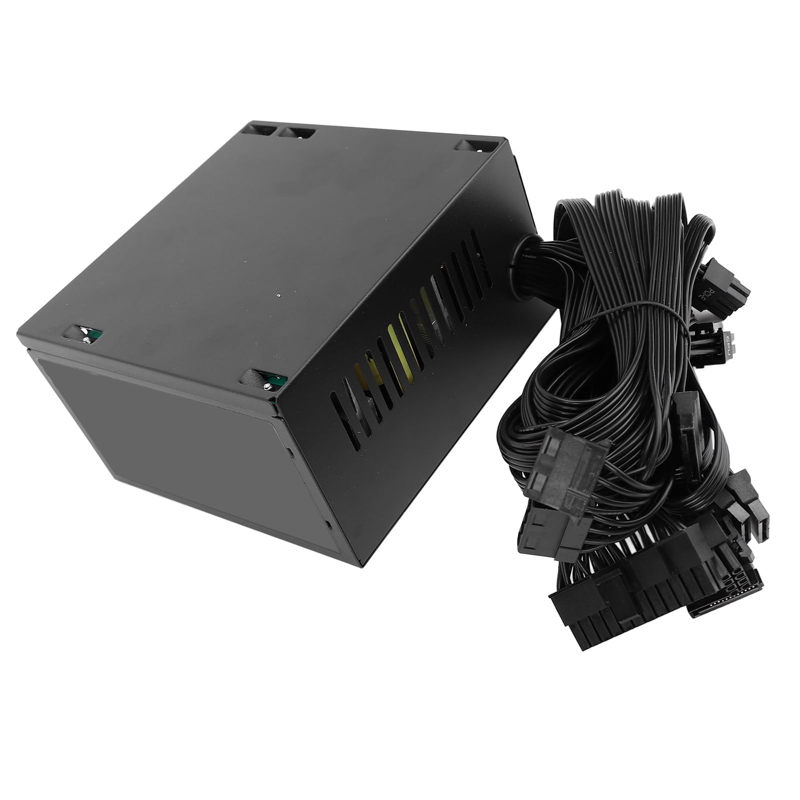 PUSOKEI Alimentatore da Gioco da 600 W per Desktop ATX |Alimentatore per Computer Dual Core con Ventola Nera da 12 Cm, Supporta il
