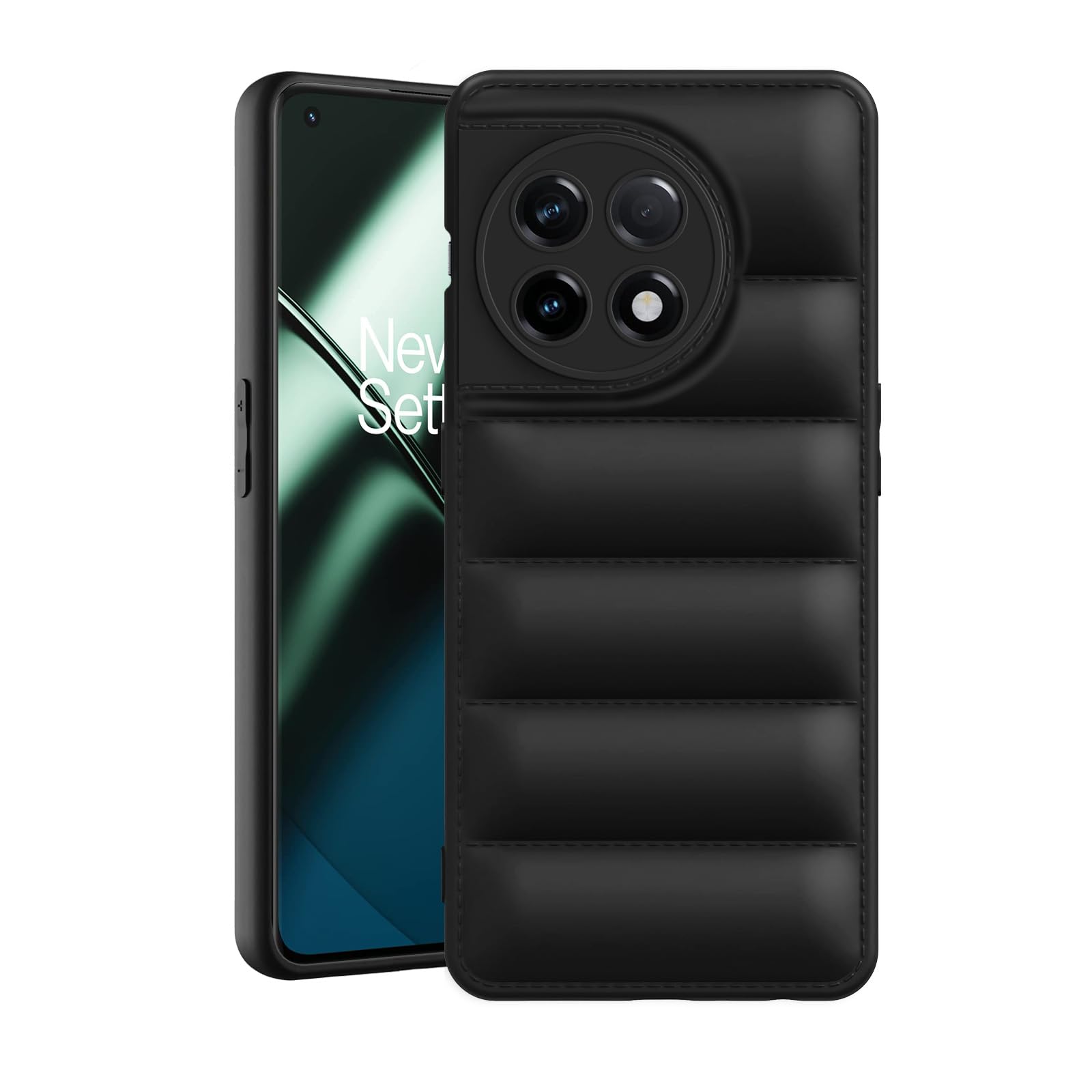 Plus Puffer Case Camera Protection Soft Back Cover for OnePlus 11 5G - Black (B0CV4CSWCQ) Amazon Price History, Amazon Price Tracker
