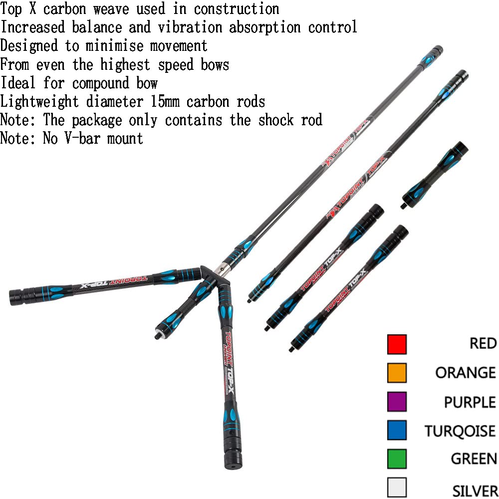 wolfman Tiro con L'Arco Arco Stabilizzatore Balance Bar 4-34 Pollici in Carbonio Stabilizzatore Asta Smorzare Peso Ammortizzatore Asta per Arco Ricurvo Arco Compound da
