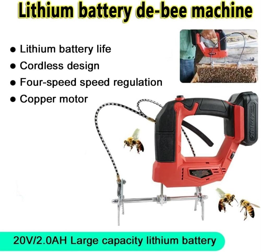 Máquina agitadora eléctrica de mano recargable con marco de colmena para equipo de apicultura con motor sin escobillas, ideal para la gestión de colmenas