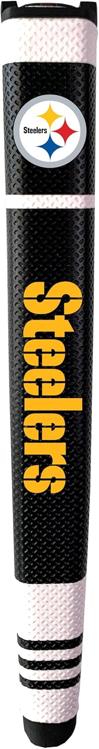 Team Golf NFL Pittsburgh Steelers Golf Putter Grip Golf Putter Grip with Removable Gel Top Ball Marker, Durable Wide Grip & Easy to Control