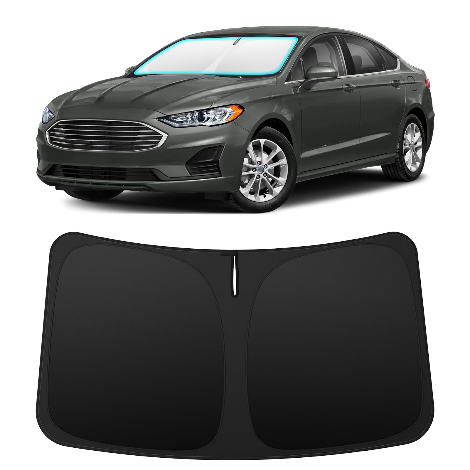 INSAUTO Custom Fit Windshield Sun Shade for Ford Fusion 2013-2020