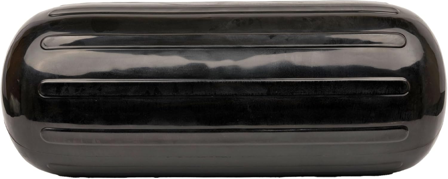 Docking Fenders 4-Pack – Center Hole Boat Bumpers for Larger Vessels – Heavy-Duty Marine Vinyl – Non-Abrasive Finish – Reinforced Ends – Vertical or Horizontal Mount
