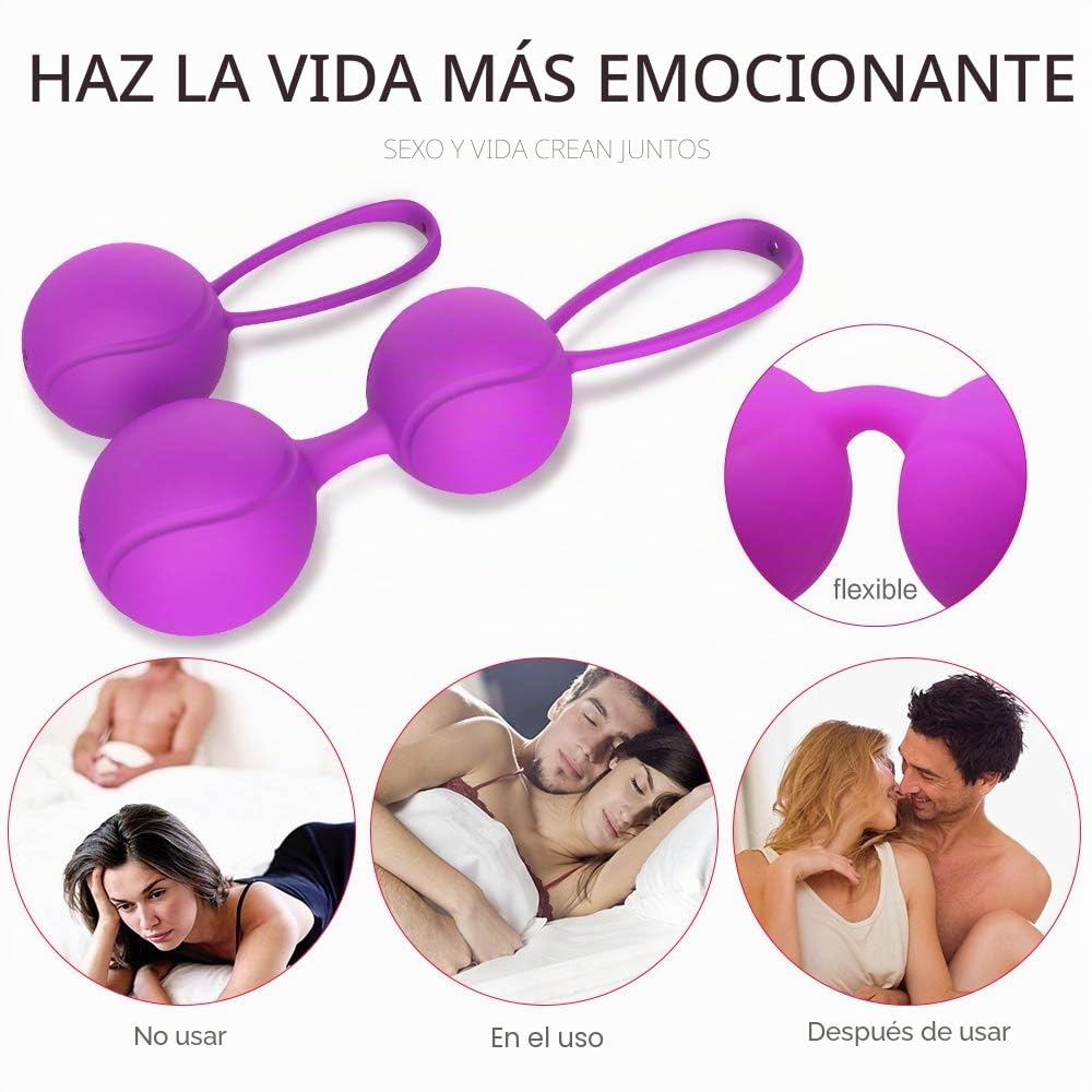Bolas de China, Bola Pélvicas,Fortalece los Músculos Pélvicos y Previene la Incontinencia Urinaria,Entrenamiento Completo del Suelo Pélvico para Mujeres