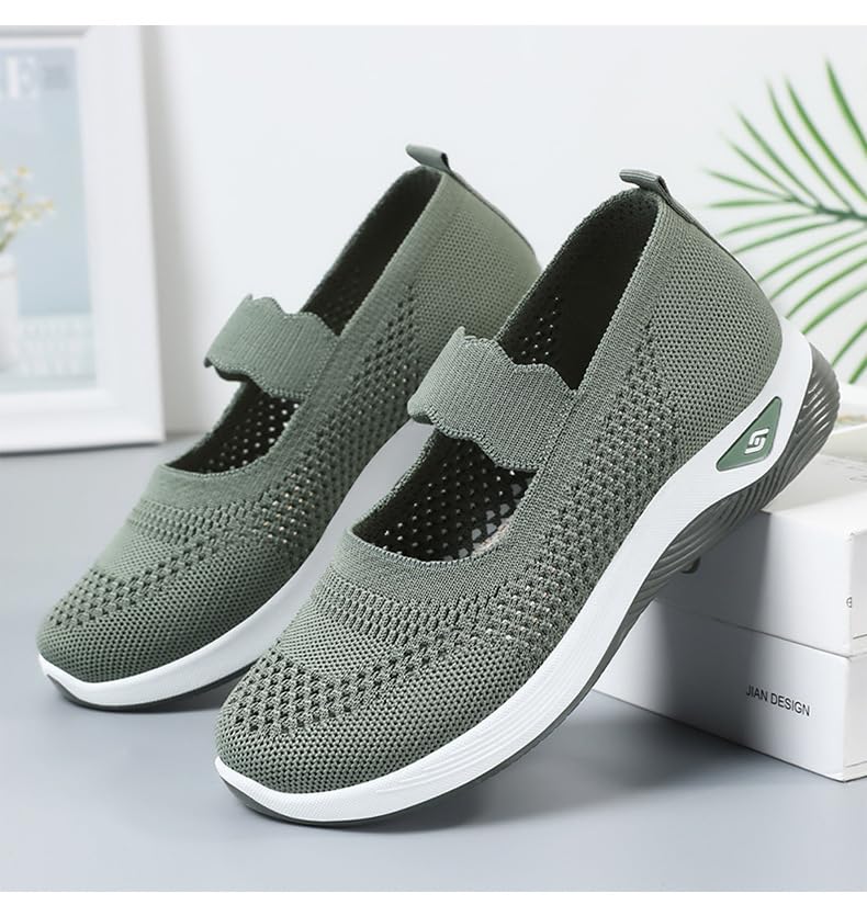 Knit Mary Jane Flats for Women Slip-Resistant Lightweight Soles Casual Sneakers Kawaii Y2K Pretty Pastel Gifts for Girls Comfortable Chunky Platform3
