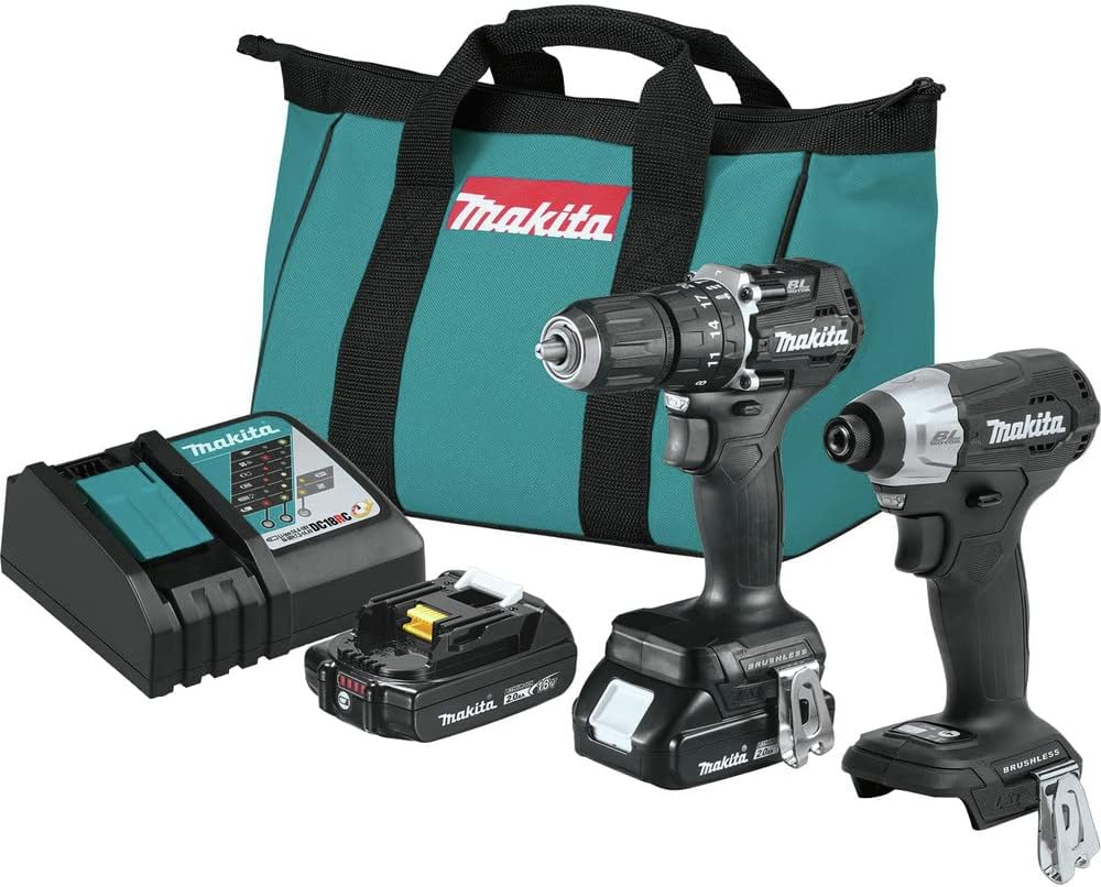 Makita CX205RB 18V LXT® Lithium-Ion Sub-Compact Brushless Cordless 2-Pc. Combo Kit (2.0Ah)
