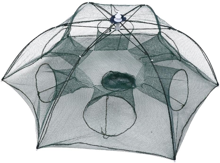 VANZACK Portable Umbrella Fishing Net Fish for Easy Storage for Catching Fish and Bait
