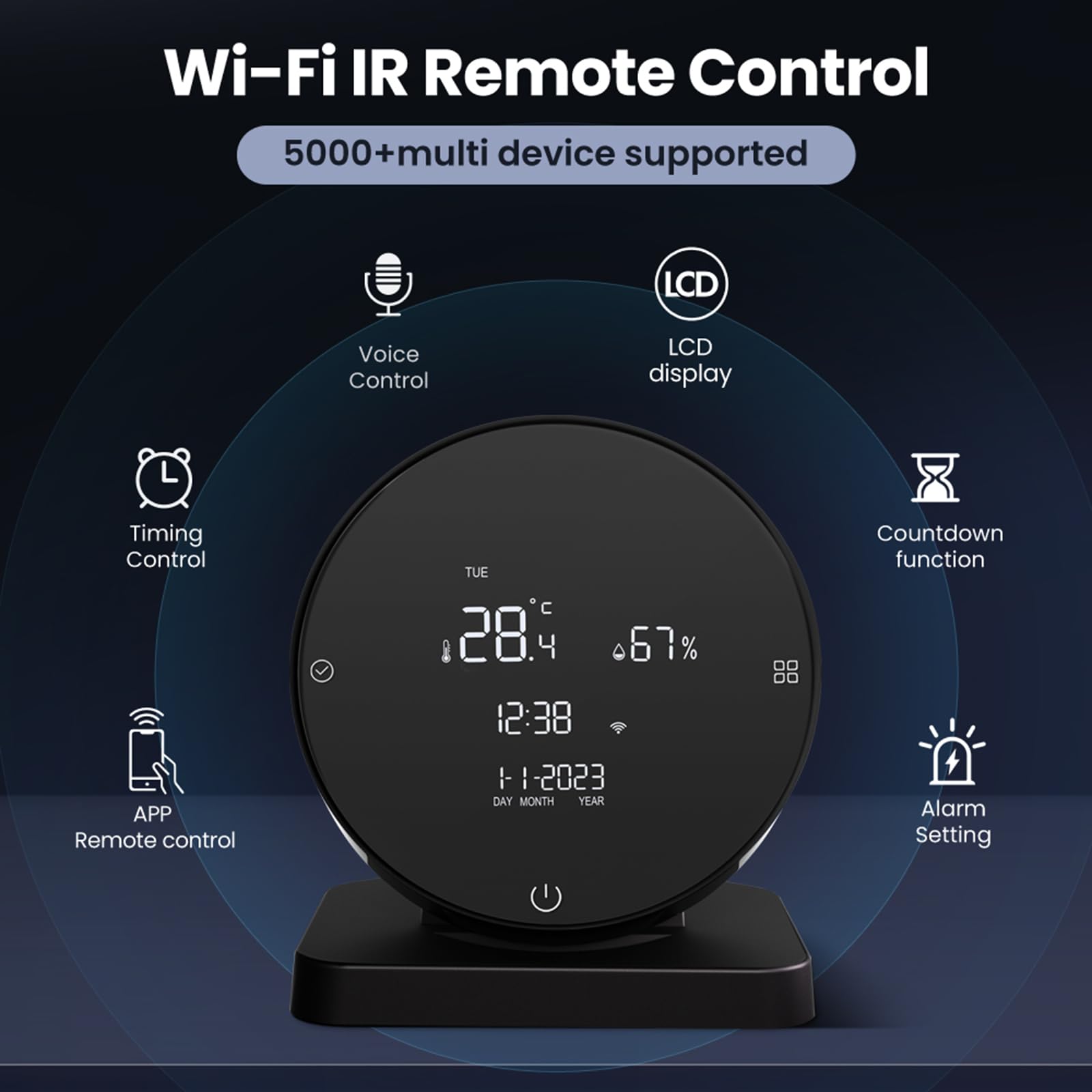 WiFi Digitale Temperatura Interna e Igrometro Display LCD Igrometro Universale Termometro Monitor per Serra Domestica Remoto con Sensore Timer Compatibile con Alexa e Google