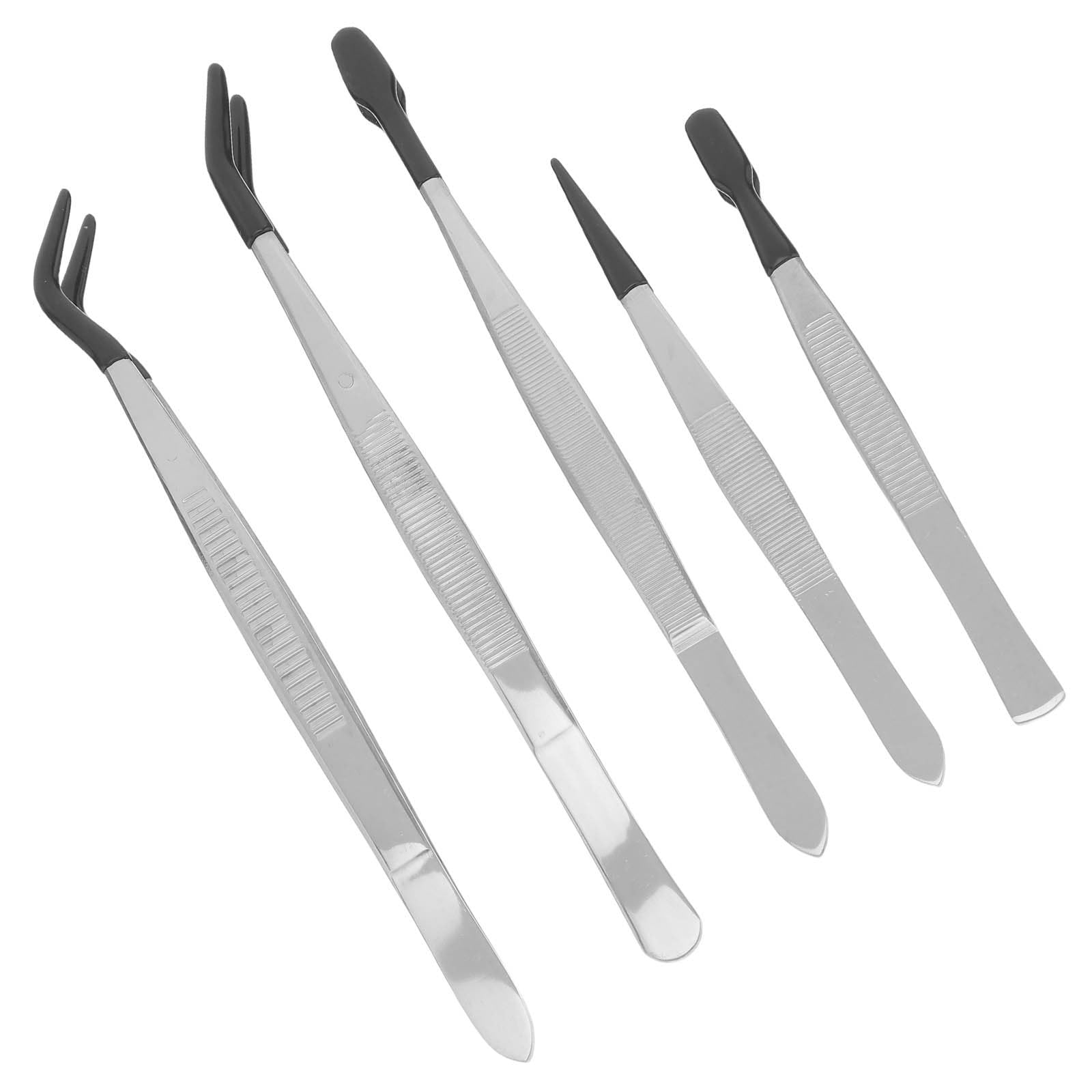 Kit 5 pinces à épiler en acier inoxydable rigide, outillage de précision durable - 8