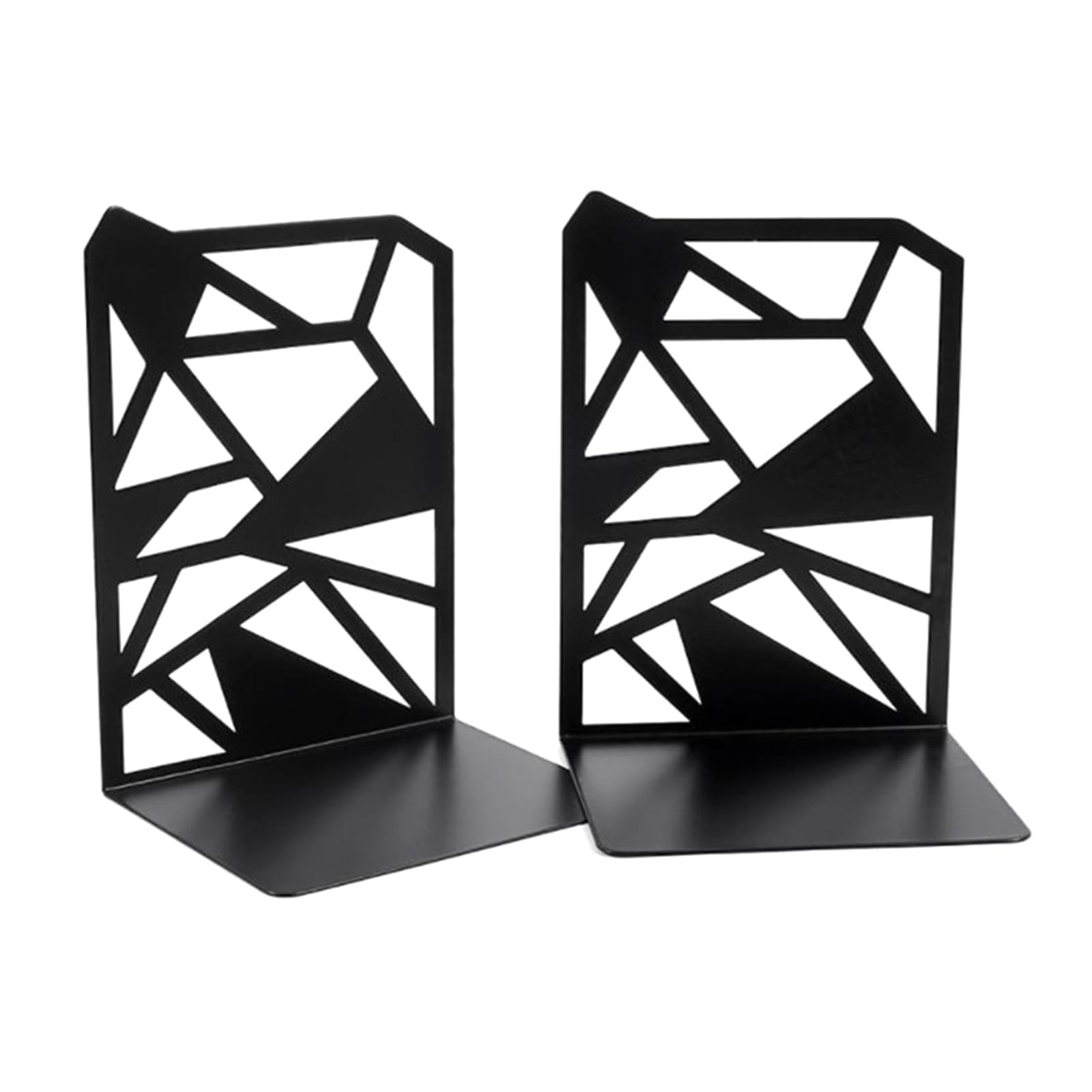 1 Pair Metal Hollow Bookends, Sturdy Book Shelf Holders for Home Library Study Room Home Library Study Room