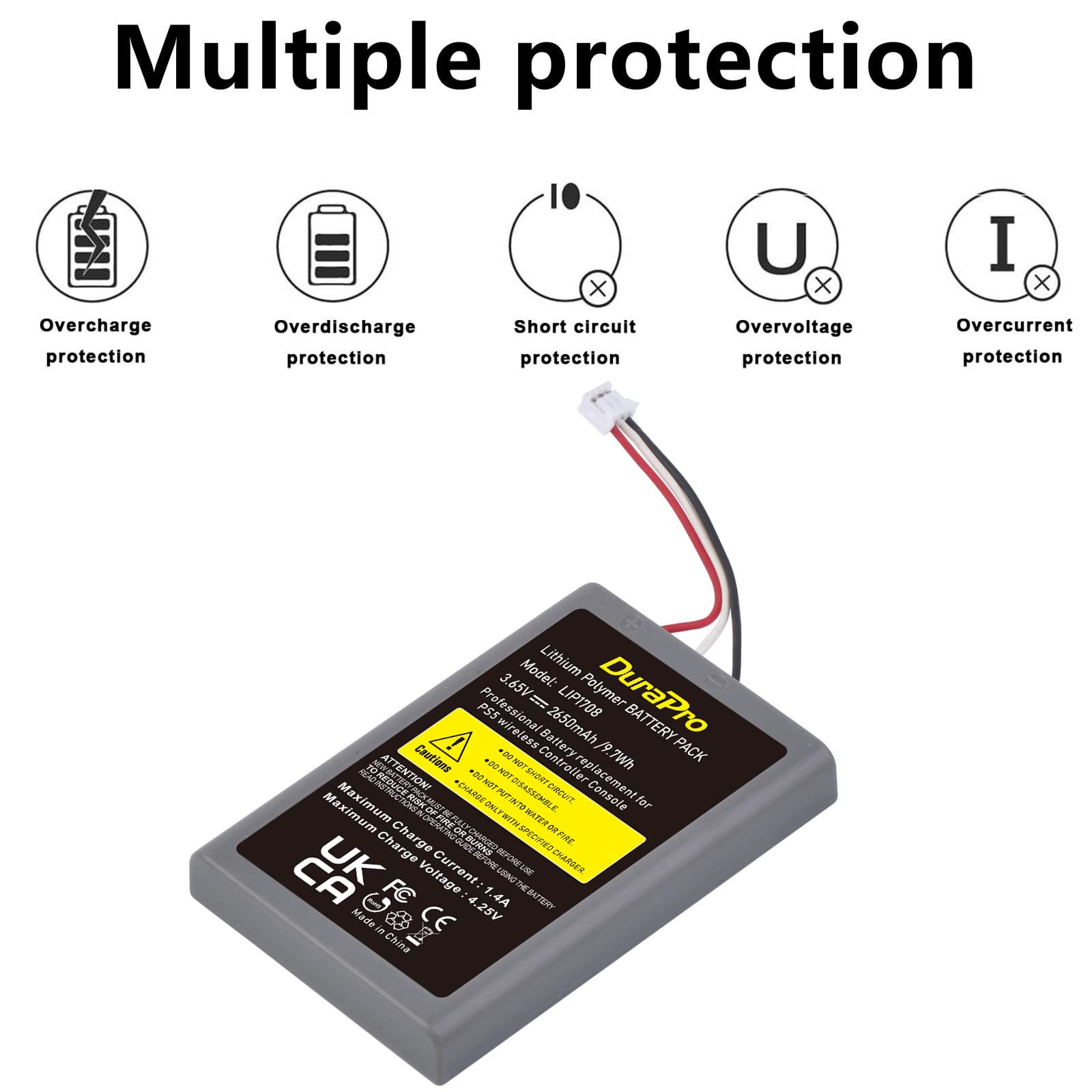 DuraPro LIP1078 Akku für Sony PS5 Playstation 5 DualSense Wireless Controller