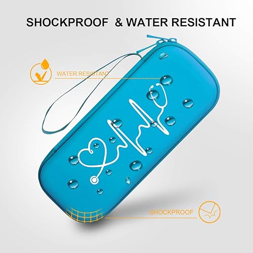 Vista 21 de BOVKE - Funda de transporte para estetoscopio Littmann Classic III 3M, espacio adicional para martillo Taylor Percussion Reflex y linterna LED Negro