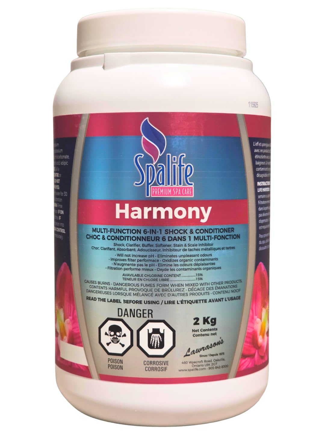 Harmony 2KG | Multi-Function 6 in 1 Conditioner & Shock for Hot Tubs & Spas | Removes Contanimants | Inhibits Stain & Scale | Clarifier, Buffer, Softener | Spa Chemicals | Bromine Chlorine Compatible