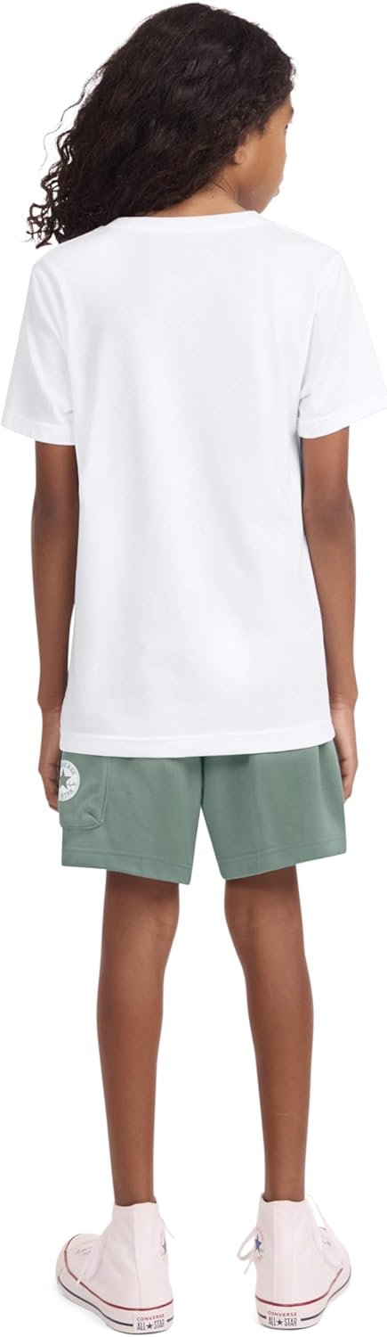 Converse Boys' Graphic T-Shirt and Fleece Cargo Short 2-Piece Outfit Set - Image 2