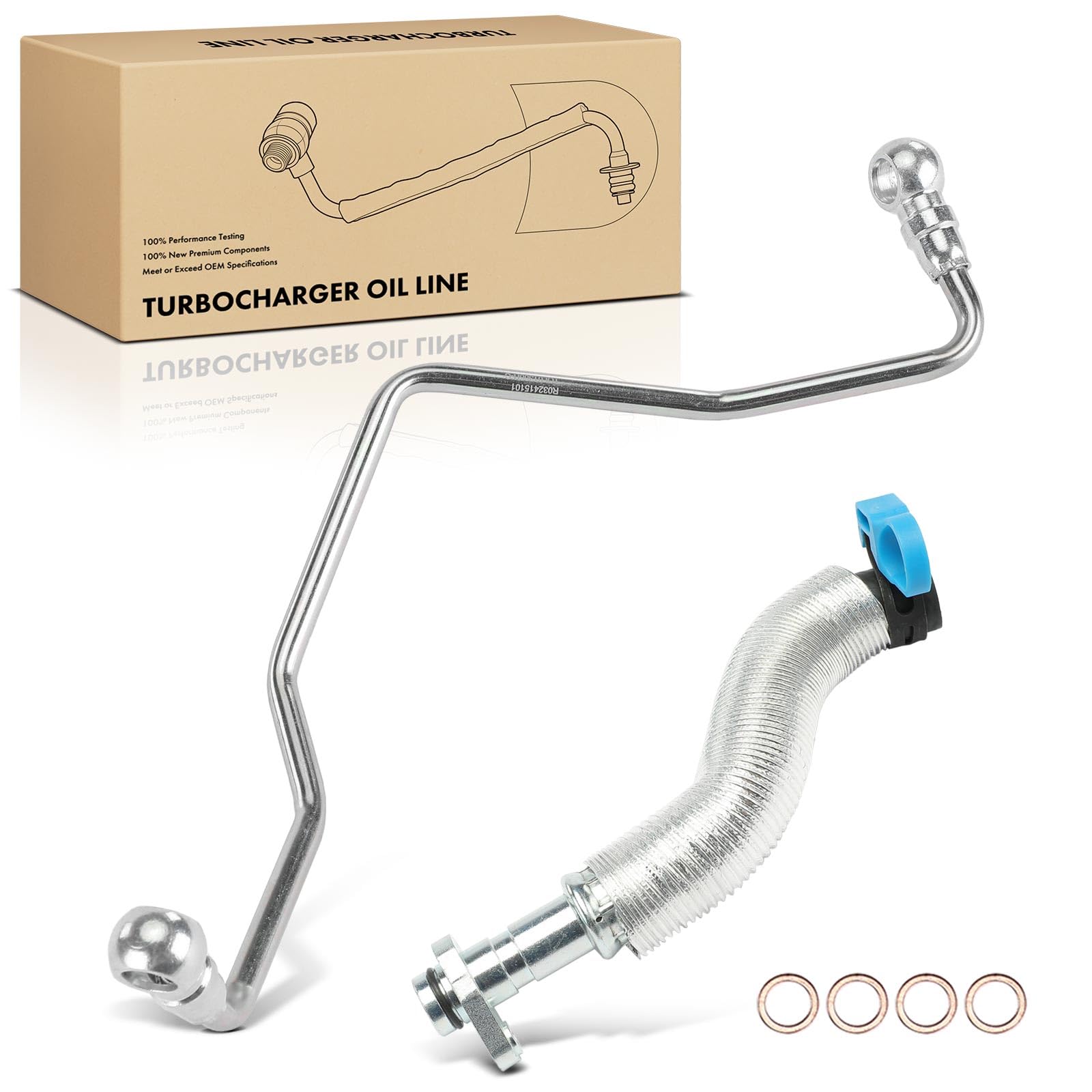 Frankberg 2x Przewód oleju do turbosprężarki Kompatybilny z M.i.n.i R56 Cooper S John Cooper Works 1.6L 2006-2013 R57 Cabriolet Cooper S 1.6L 2007-2015