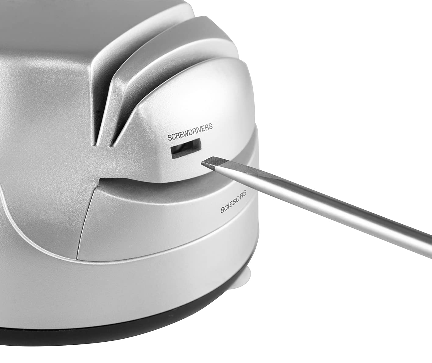 Orbegozo Cu 7000, Affilacoltelli elettrico, interruttore di connessione, 60 W, sistema di affilatura con pietra a 2 stadi, affila forbici, raccoglie cavi automatici