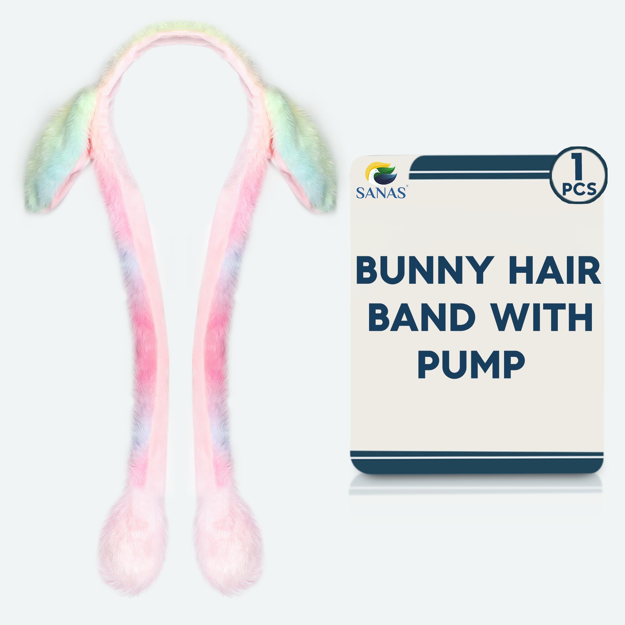 Sanas 1PC Outdoor Wear Bunny Hairband with Pump for Kids and Adults, Cute Head Band Faux Fur Hair Accessory for Girls (Pink) (B0CNZ746YP) Amazon Price History, Amazon Price Tracker