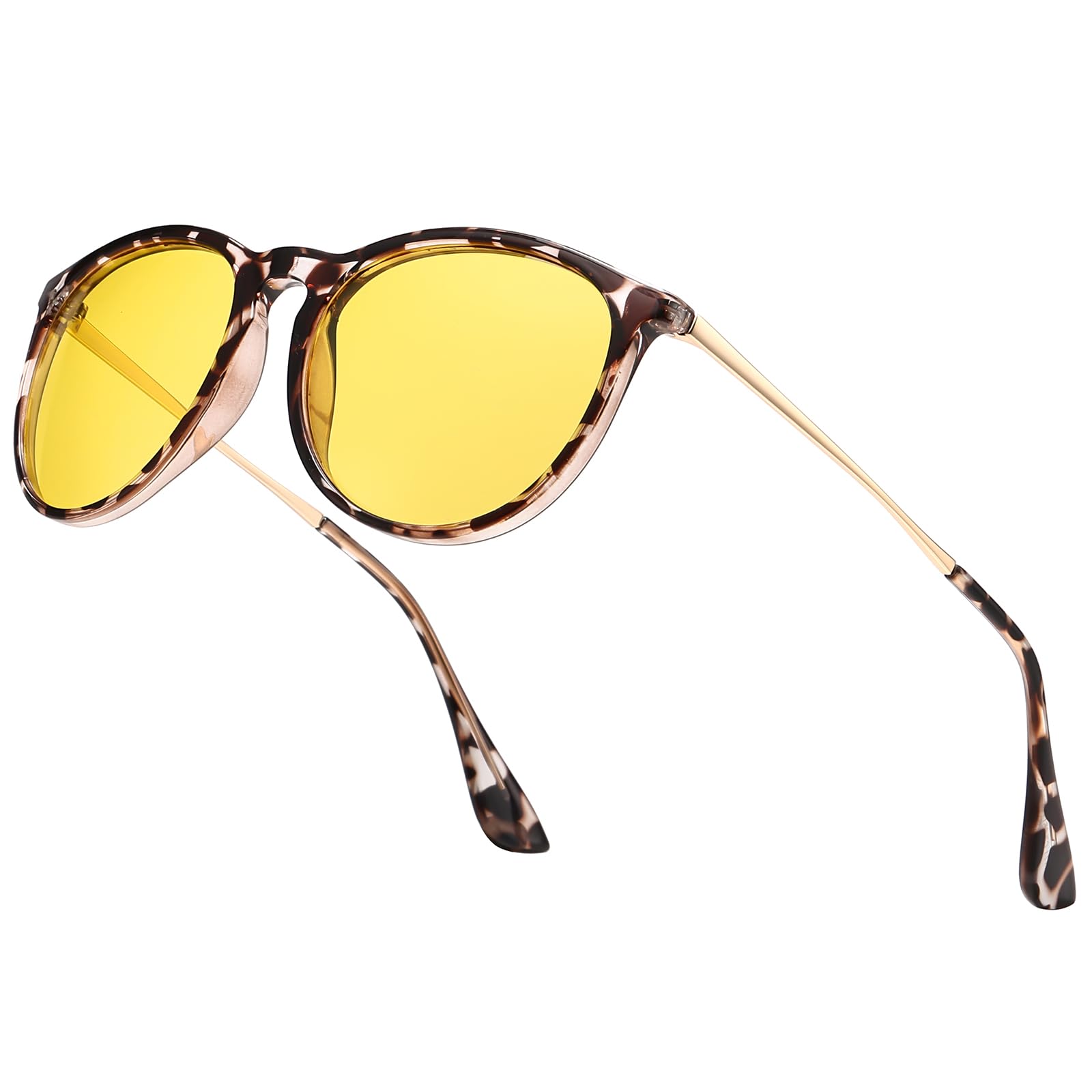 Gafas de visión nocturna para conducir, lentes polarizadas de visión nocturna para mujeres y hombres, lentes amarillas antirreflejos, lentes nocturnas