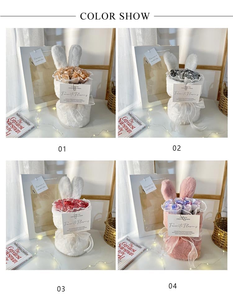 Amazon｜プリザーブドフラワー うさぎ耳 ウサギの耳 花束 11個の小さな