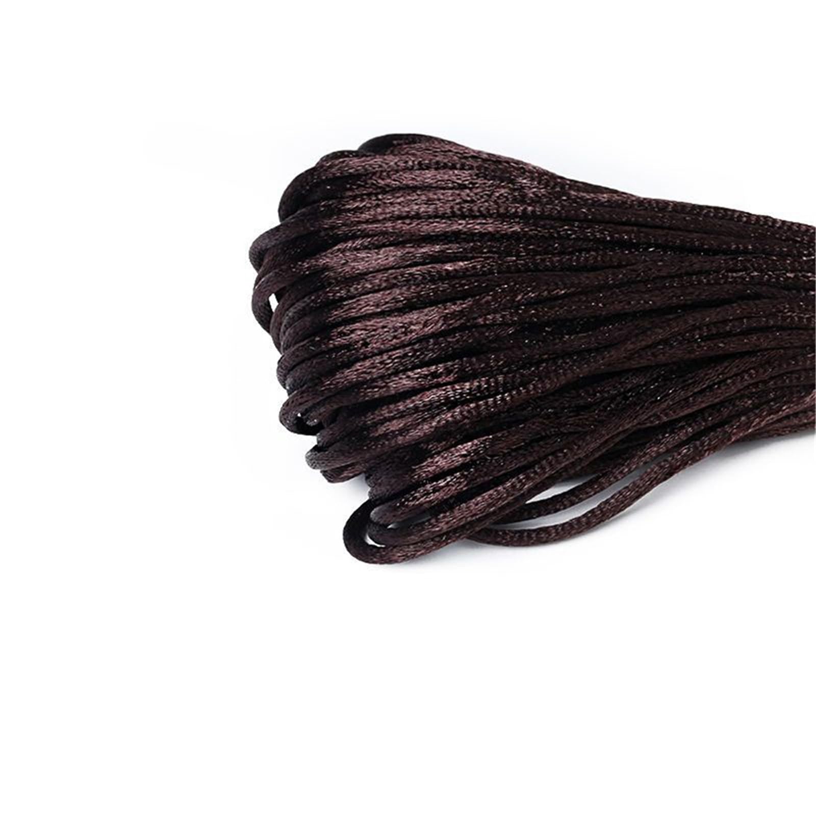 Nylon Cord Thread 10pcs 20M/Roll 1.5-2.5mm Chinese Knotted Thread Rope Nylon Cord For Jewelry Bracelet for Making Bracelet, Necklace, Chinese Knot(Coffee Color,2.5mm About 20M)