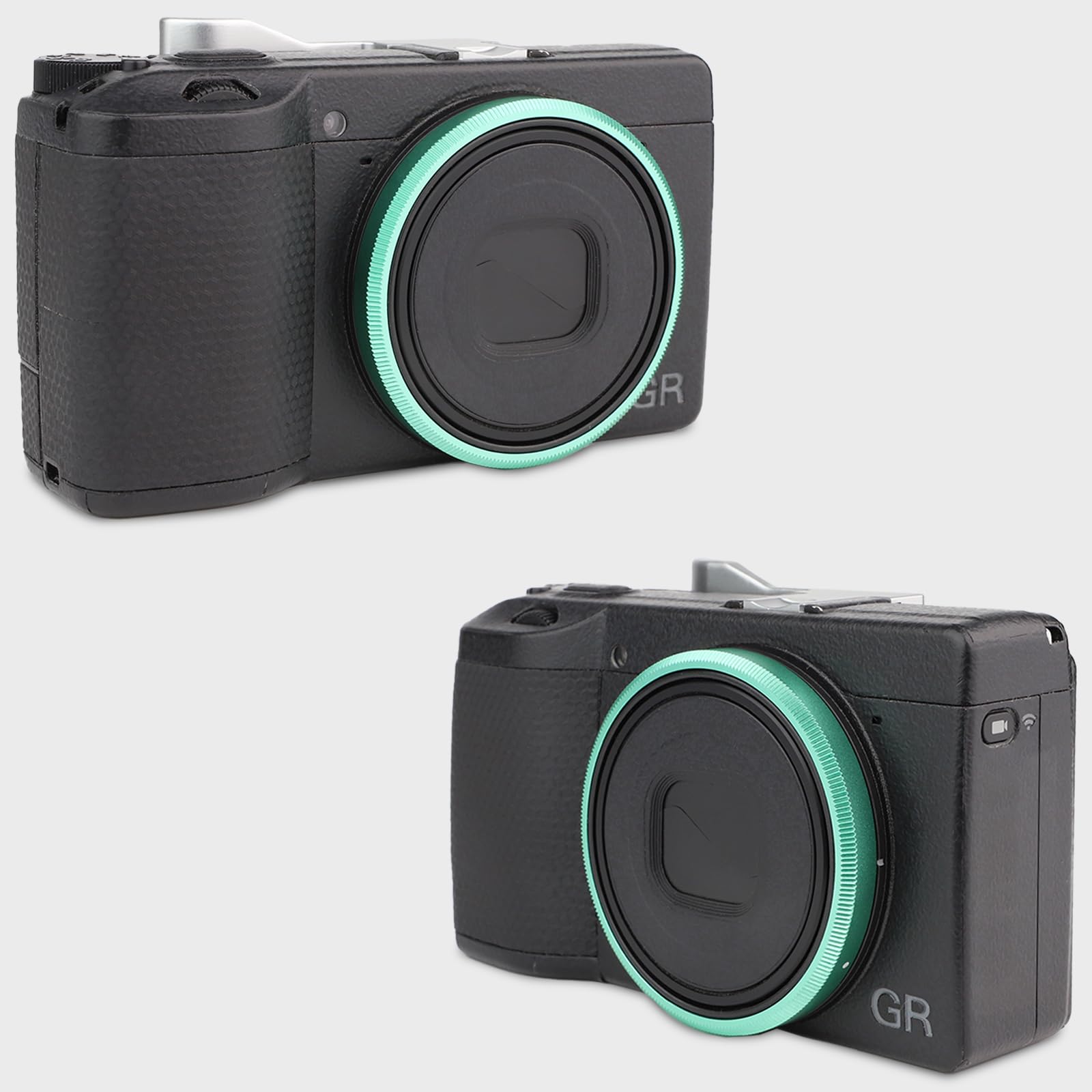 Ricoh Gr Iii Haoge U2013 Bague De Du00e9coration En Mu00e9tal Gris Foncu00e9, Pour Camu00e9ra RICOH GR3X/GRIIIX, RRC-GR3XG, GN-2 Ricoh Camera Theta