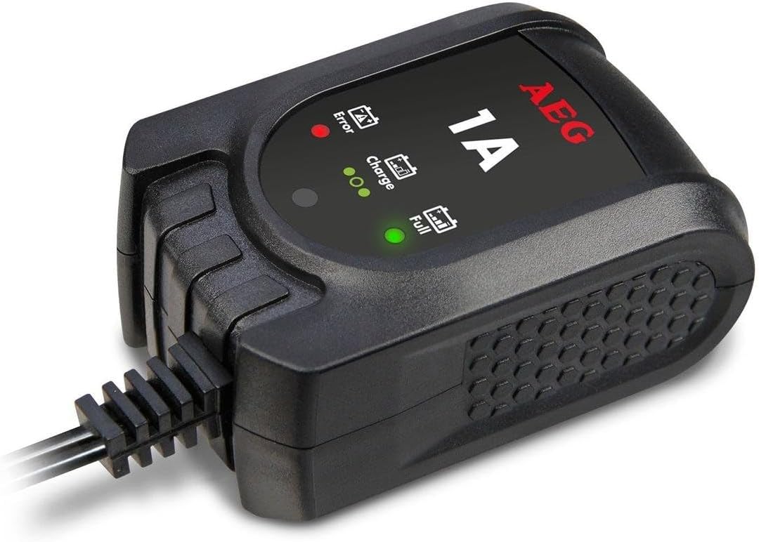 AEG Automotive 97175 MB 1.0 Microprocessor Pulse Battery Charger, 12 Volt 4-Speed Battery Manager, Permanent Maintenance Charger with Safety Features