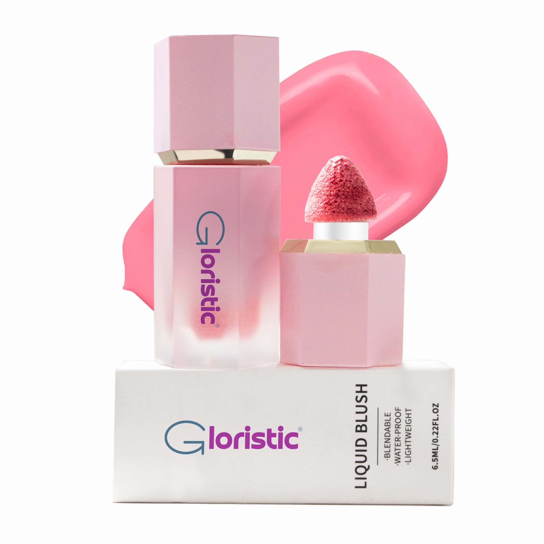 GloristicLiquid Blush | Vitamin Rich With Caster Oil | Waterproof | Long Lasting | Halal | Vegan | Cruelty-Free (Rosa)