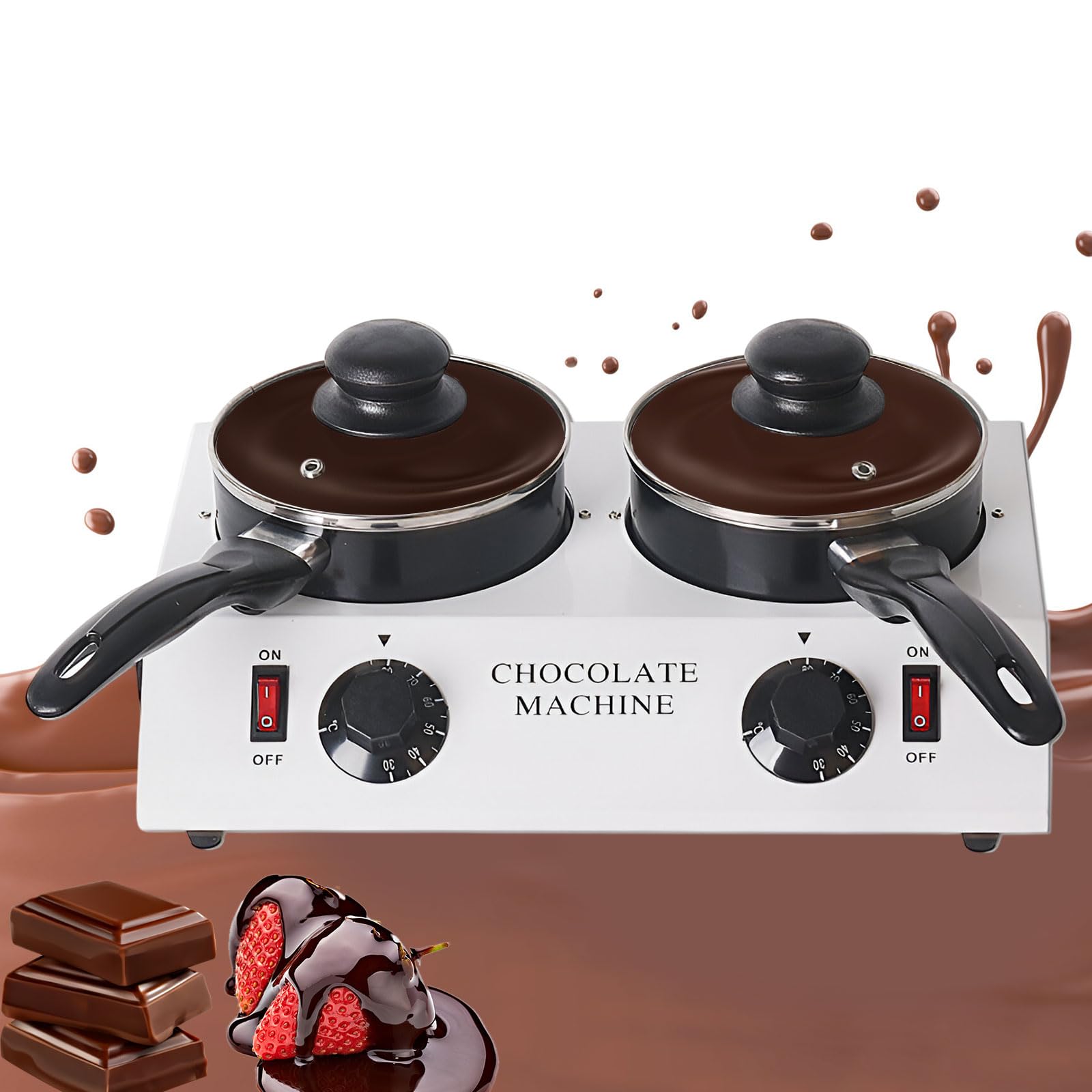 AIZYR Fondoir À Chocolat Électrique Fût À Chocolat Chaud, Machine À Tempérer Le Chocolat Chauffage du Chocolat, des Bonbons, du Beurre Et du Fromage