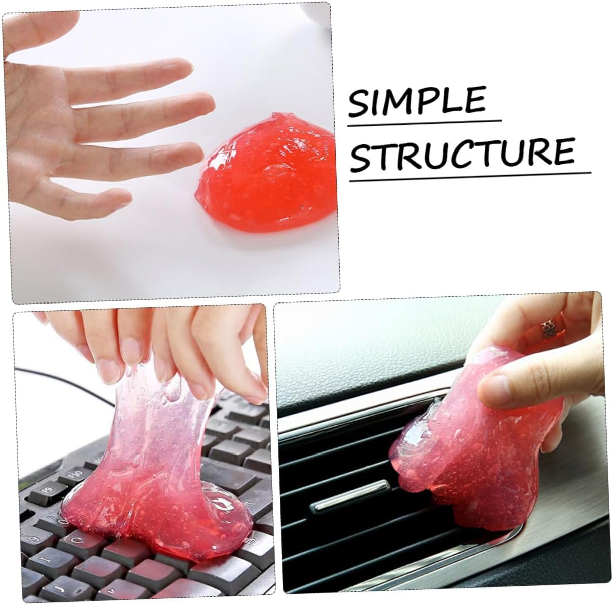 TEHAUX 20pcs Electronics Cleaning Gel for Keyboard Mouse and Detailing Dust Removal Tool for Computers and Automotive Cleaning Random