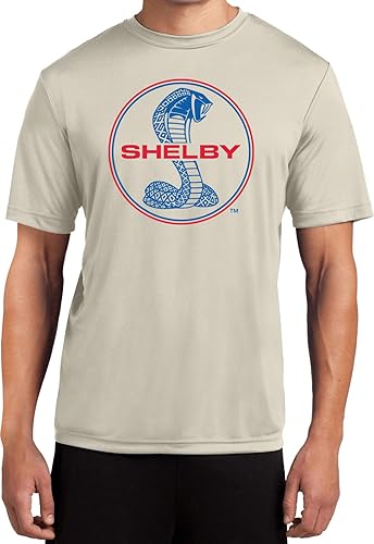 Miniatura 5 de Ford Mustang Camiseta Shelby Azul y Rojo Logo Absorbe la Humedad Tee