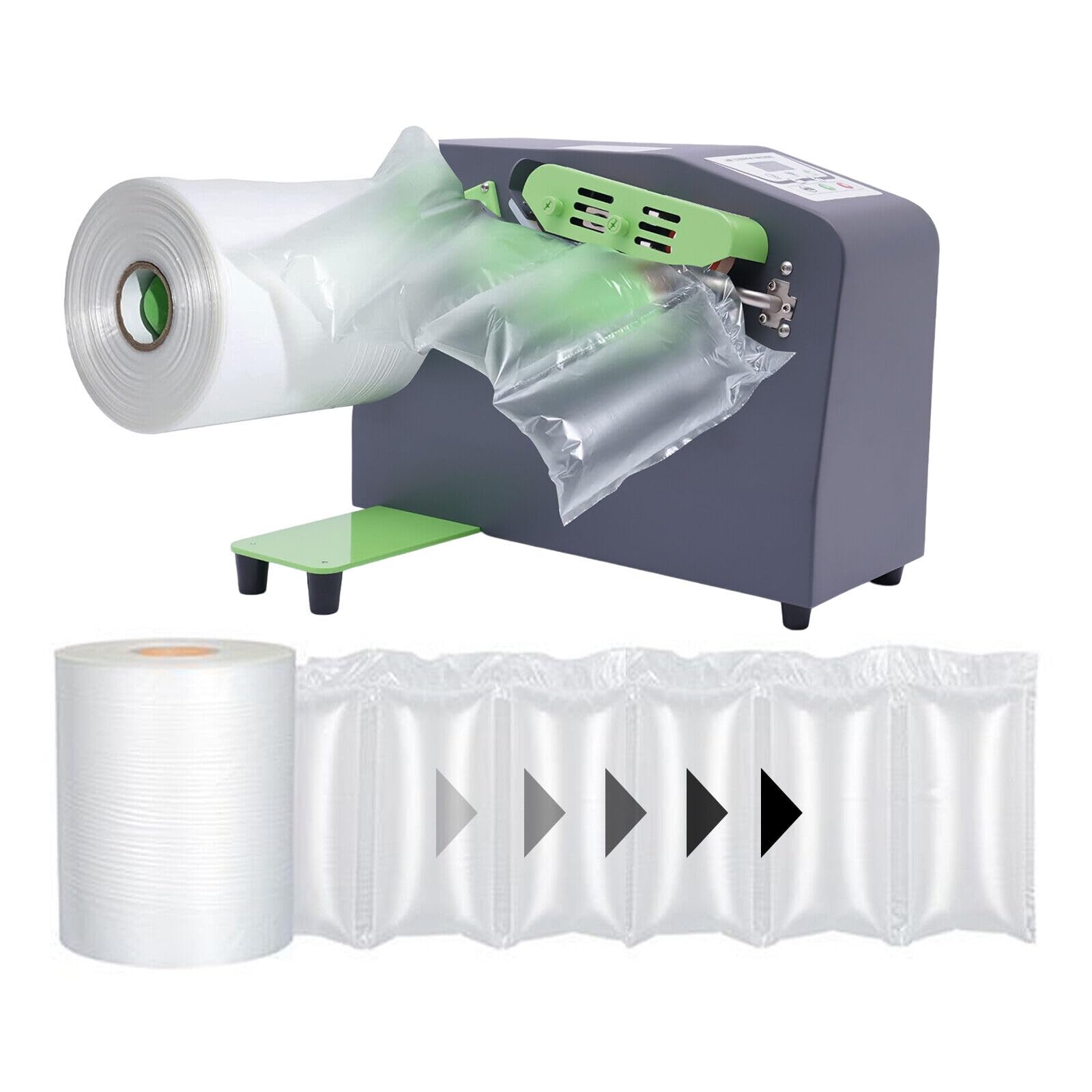 Air Cushion Machine, Portable Air Cushion Maker Machine Bags Wrap Air Pillow inflator Air Bubble Maker Machine, Sealing Speed 39 Ft/Min, for all Rolls with a Paper Tube Diameter of 6cm/2.36in