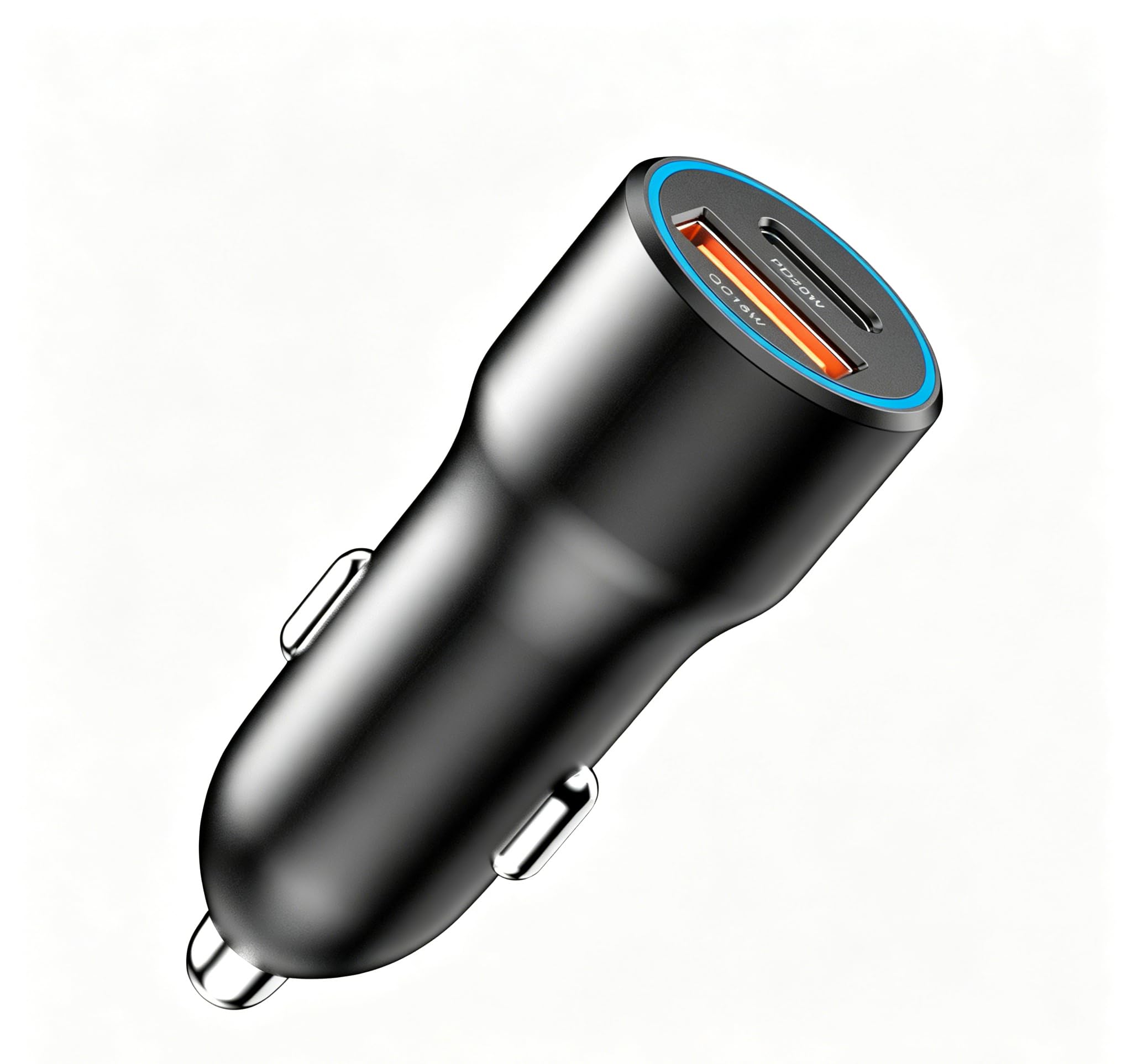 38W USB C Car Charger, 38W Car Charger Adapter Dual Port PD 20W & QC3.0 Type C Rapid Car Charger Fast Charging Compatible for iPhone 17 16 15 14 13 12 11 Pro Max, Galaxy, Pixel, Black