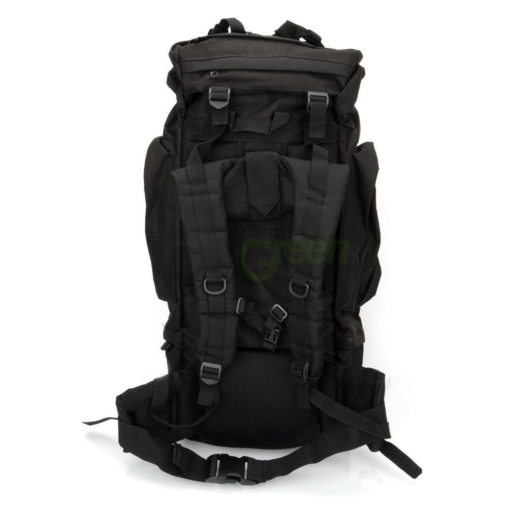 IHP Outdoor Sport 80L Waterproof Travel Hiking Camping Luggage Backpack Rucksack Bag - Black