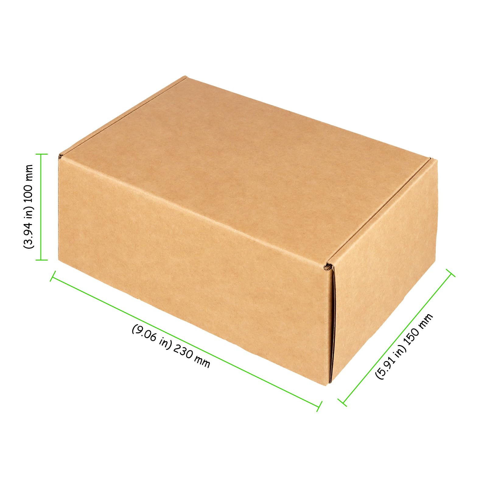Lot de 30 boîtes postales d'expédition en carton ondulé, 23 x 15 x 10 cm, robuste pour emballage