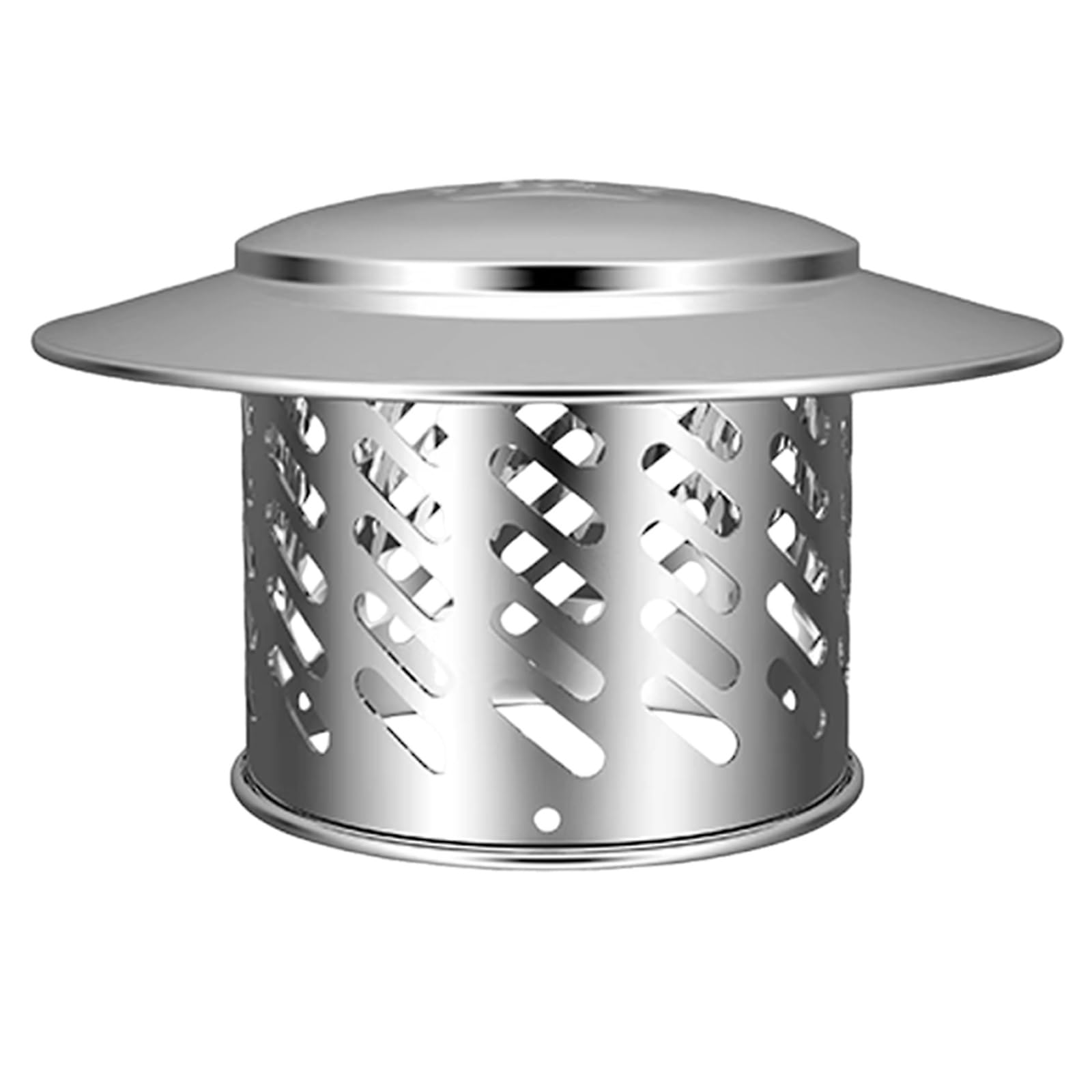 Cappa per camino in acciaio inox con schermo, protezione impermeabile per bocchetta di ventilazione del tetto per tutte le stagioni