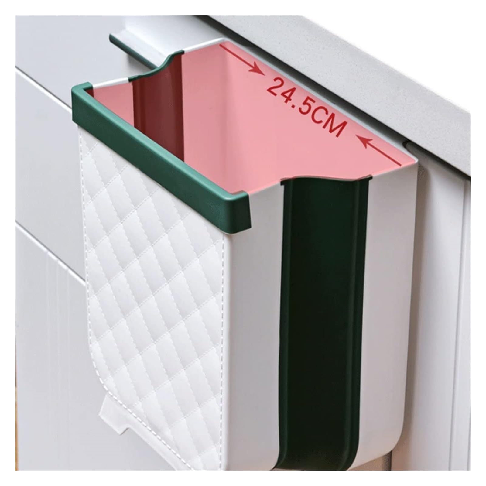 Küchenabfalleimer Hängender Mülleimer, zusammenklappbarer Mülleimer for die Küchenschranktür im Schrank, Mülleimer unter der Waschbeckentür Mülleimer(Grey)