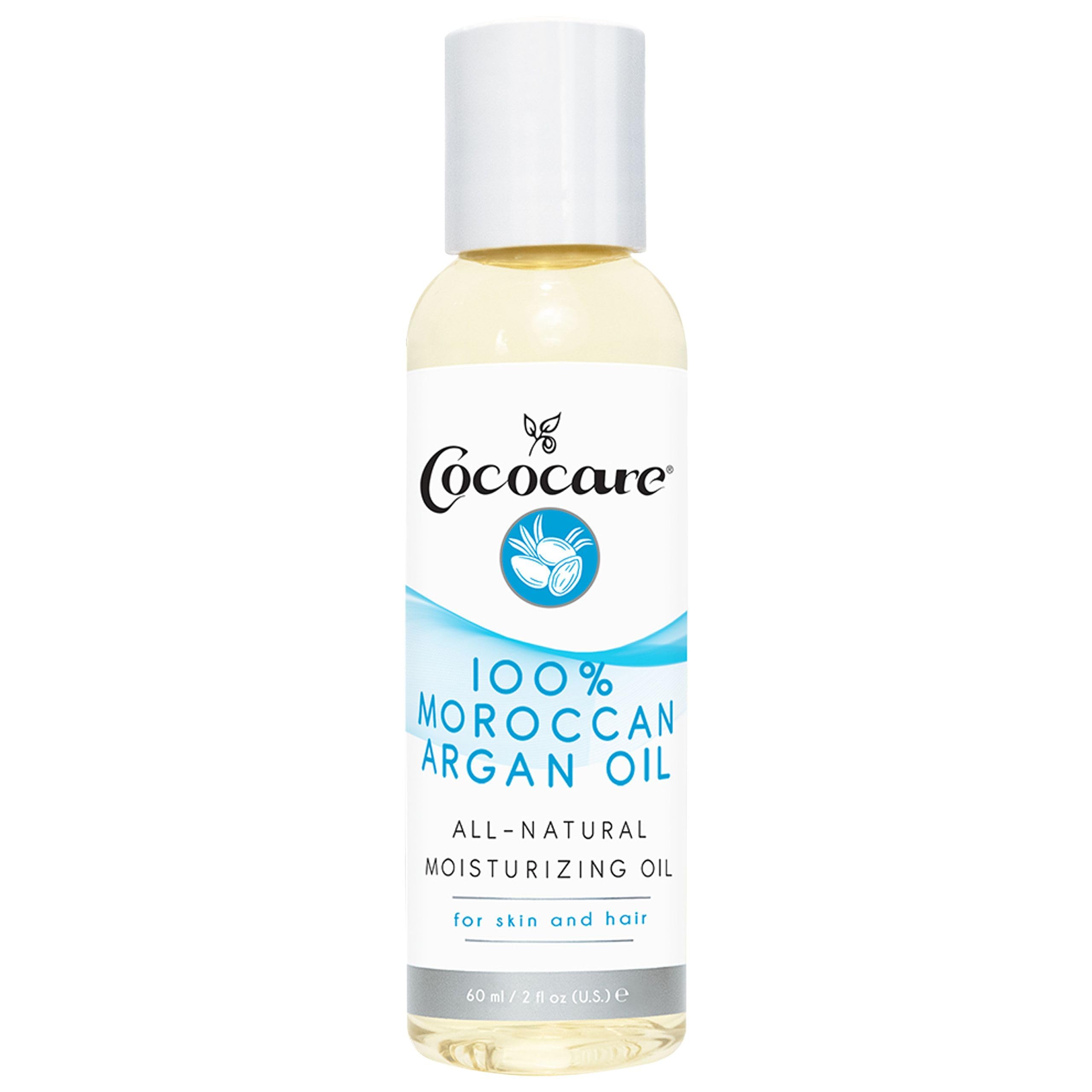 COCOCAREMoroccan Argan Oil - Lashes and Skin Moisturizer All Natural Argan Oil - 2 fl oz (Pack of 2)