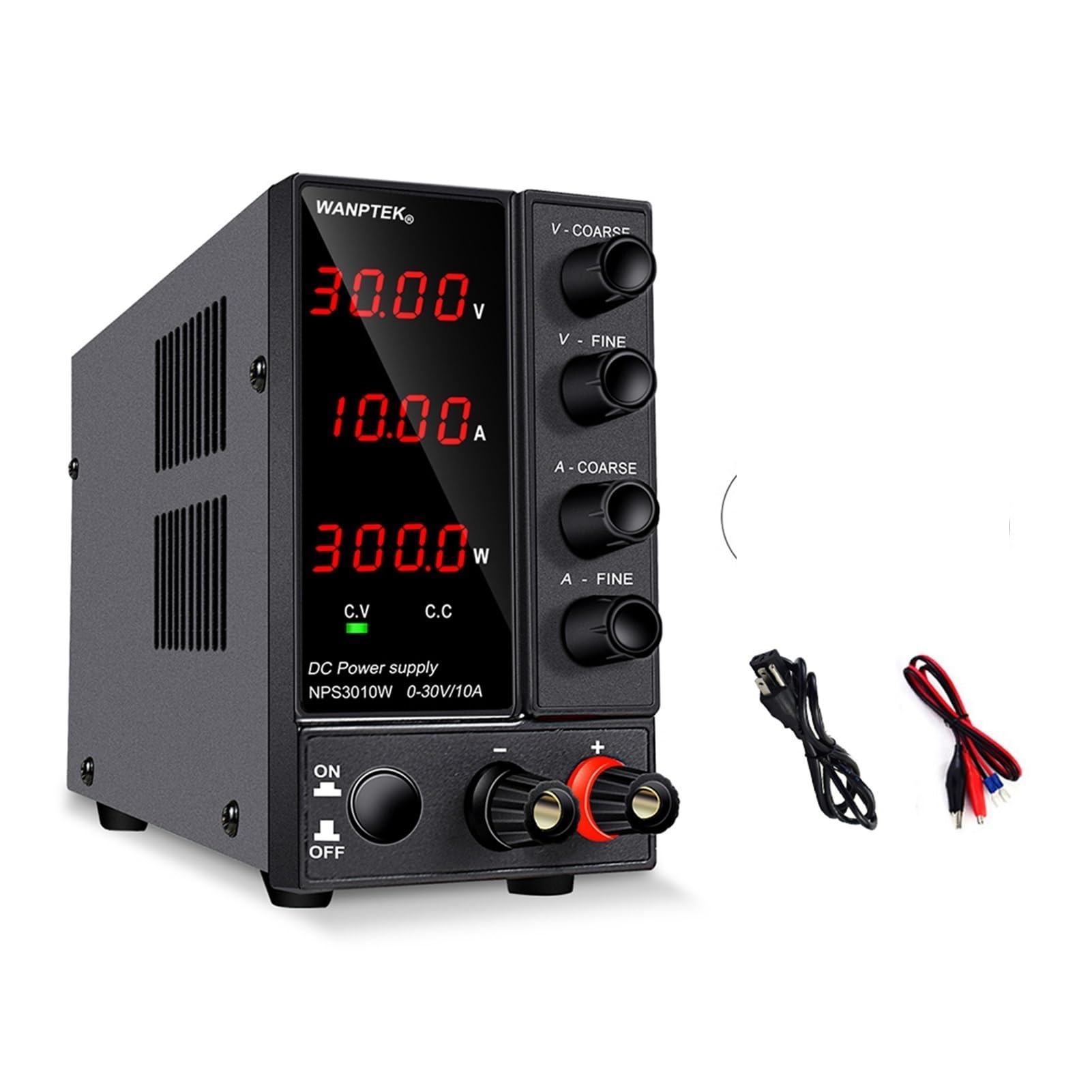 Laboratorio Corriente Continua Fuente de alimentación Fuente de alimentación de conmutación regulada Ajustable Fuente de Banco Variable 3 0v 10a Convertidor de Voltaje(NPS3010W0.01V0.001A)