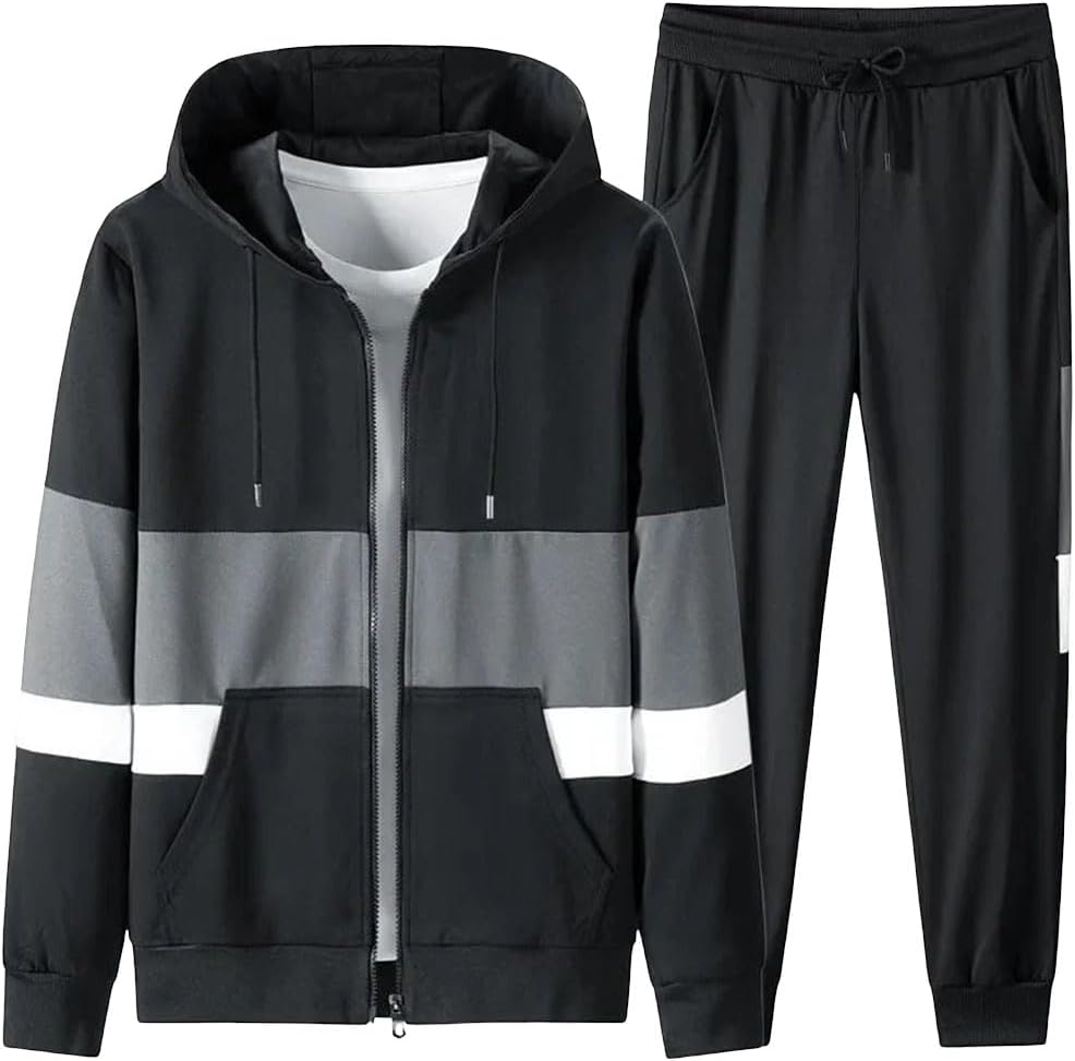 Men's Sweatshirt Running Suit Autumn Thick Warm Tracksuit Two Pieces Hoodies Set Fitness Gym Clothing