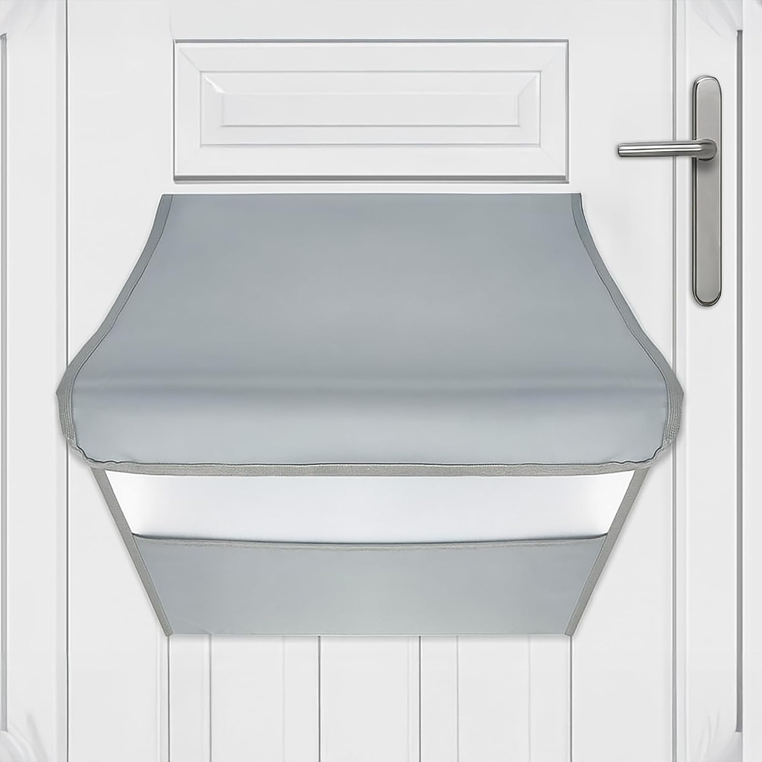 Mail Slot Catcher, Post Letter Box Cage Ideal for UPVC, Glass, Wood and Metal Doors. Strong Adhesive Letters, Small Packages, Magazines. No Screws or Tools Required (Grey)