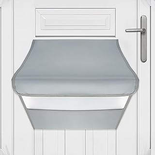 Mail Slot Catcher, Post Letter Box Cage Ideal for UPVC, Glass, Wood and Metal Doors. Strong Adhesive Letters, Small Packages, Magazines. No Screws or Tools Required (Grey)