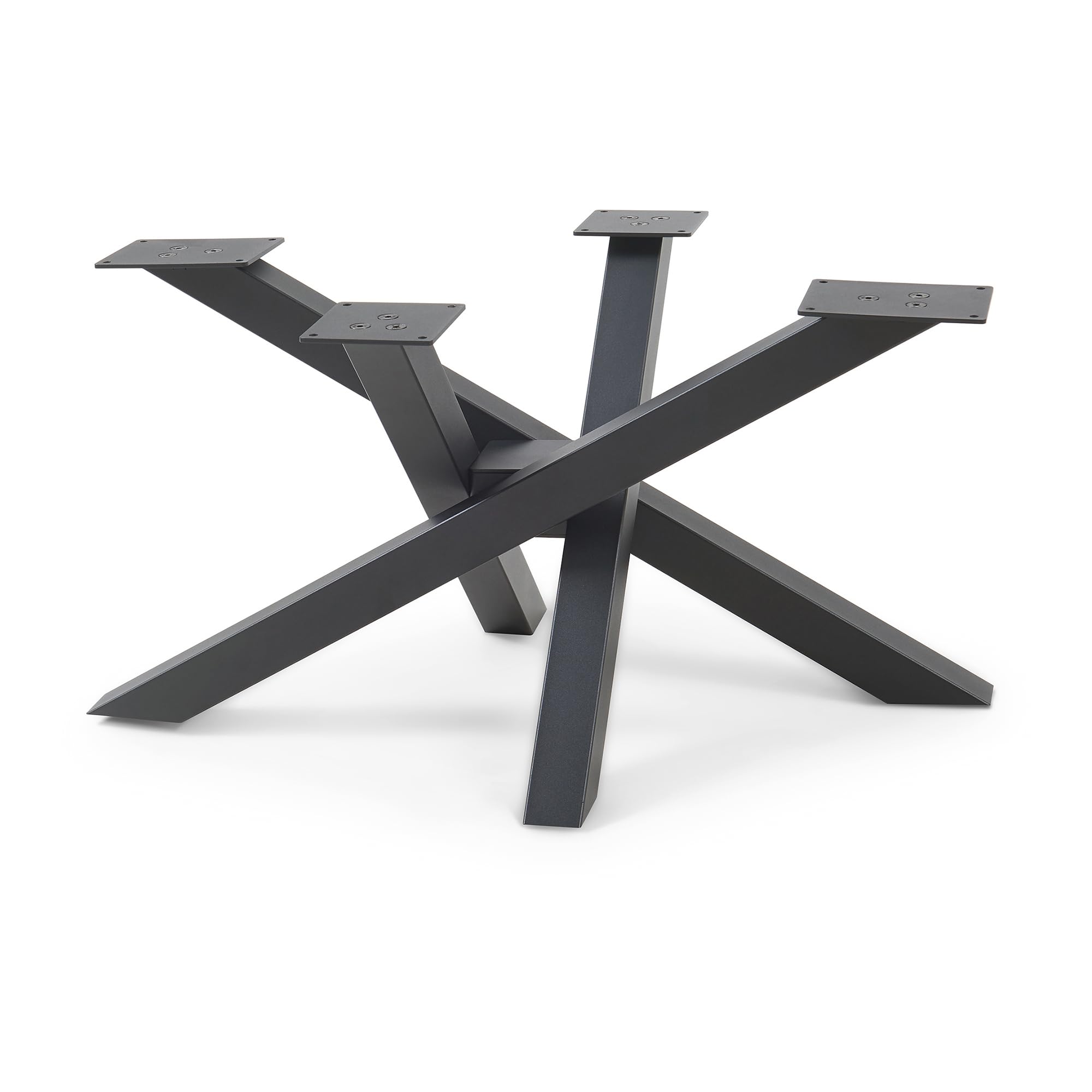 [en.casa] Tischbeine Umala Tischgestell Spider Metall 80 x 49 x 43 cm Metallbeine für Beistelltisch Couchtisch Möbelfüße max. 160 kg Tischfüße Stahl Schwarz