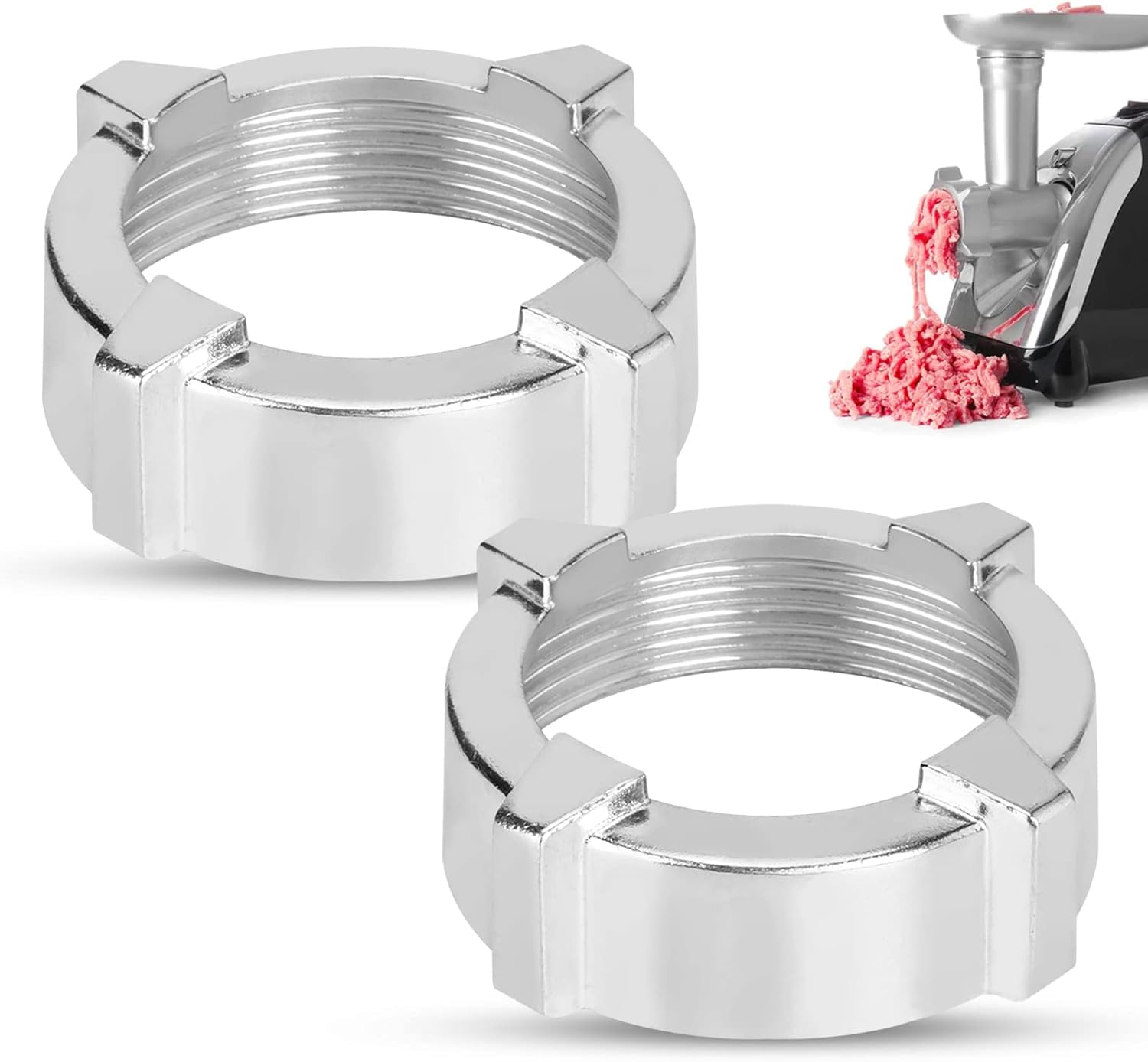 2pcs Meat Grinder Nuts, Kitchen Meat Grinder Parts