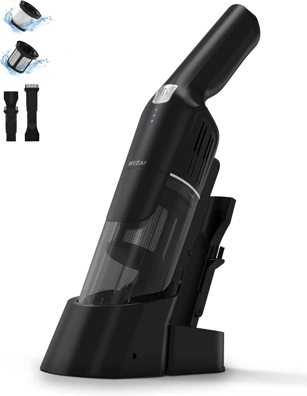 Handheld Vacuum Cordless,15KPA Powerful Car Vacuum,Last 30 Minutes,Rechargeable+Charging Base,500ML Detachable Dust Cup,1.4lb Lightweight,2-in-1 Cleaning Brush,Clean Kitchen,pet Hair,car,Black Handheld Vacuum Cordless,15KPA Powerful Car Vacuum,Last 30 Minutes,Rechargeable+Charging Base,500ML Detachable Dust Cup,1.4lb Lightweight,2-in-1 Cleaning Brush,Clean Kitchen,pet Hair,car,Black